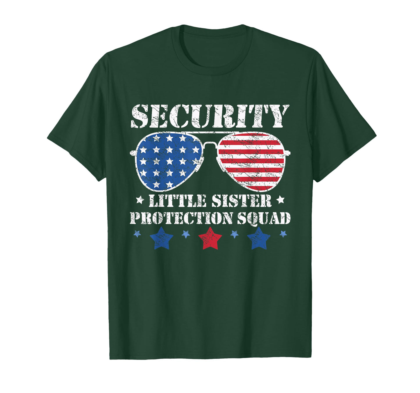 Security Little Sister Protection Squad Funny Boys Brother T-Shirt