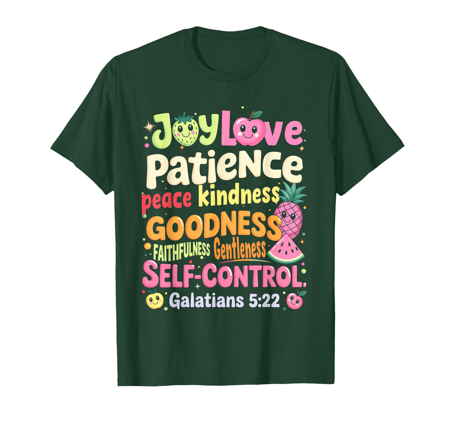 Christian Bible Verse Fruit Of The Spirit Galatians 5:22 T-Shirt