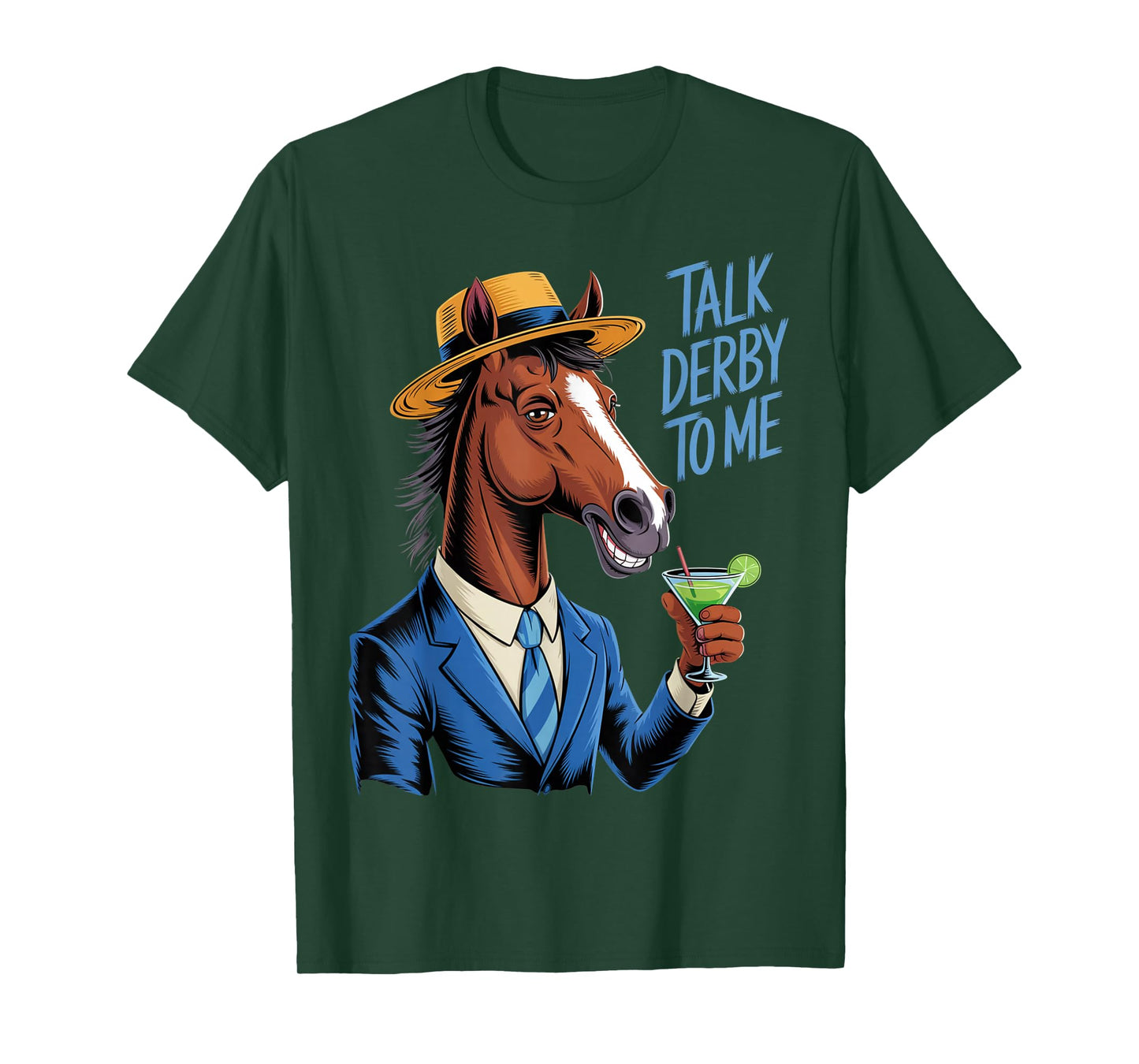 Men Talk Derby To Me Horse Racing Fan Funny Horse T-Shirt