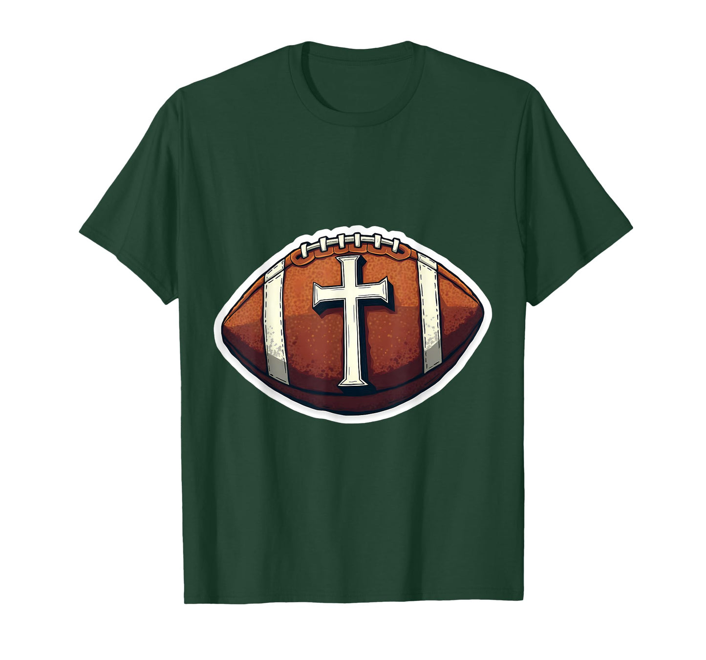 Christian Football Player Coach Fan Cross Jesus Christ God T-Shirt