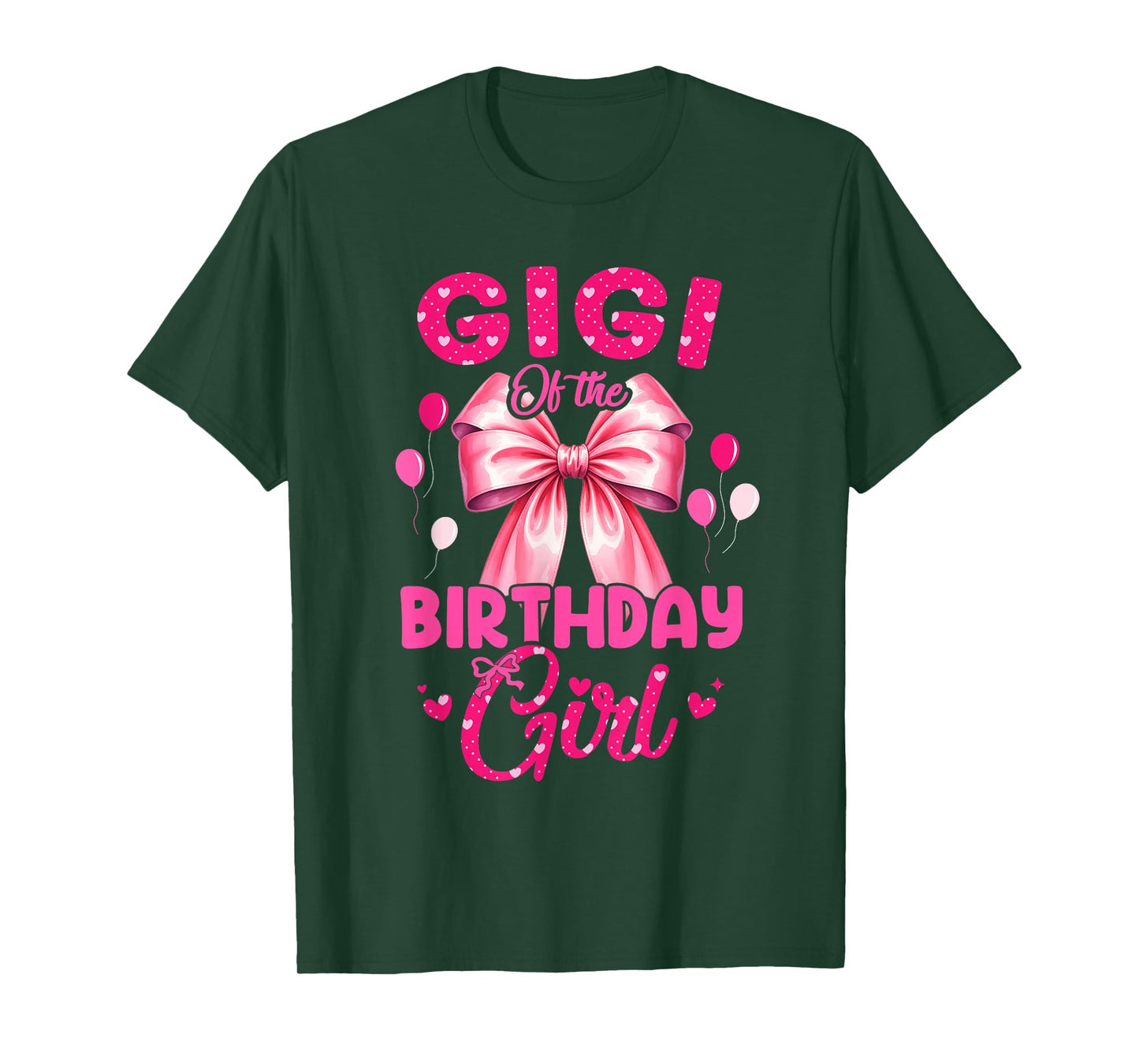 Gigi of The Birthday Girl Coquette Bow Matching Family T-Shirt