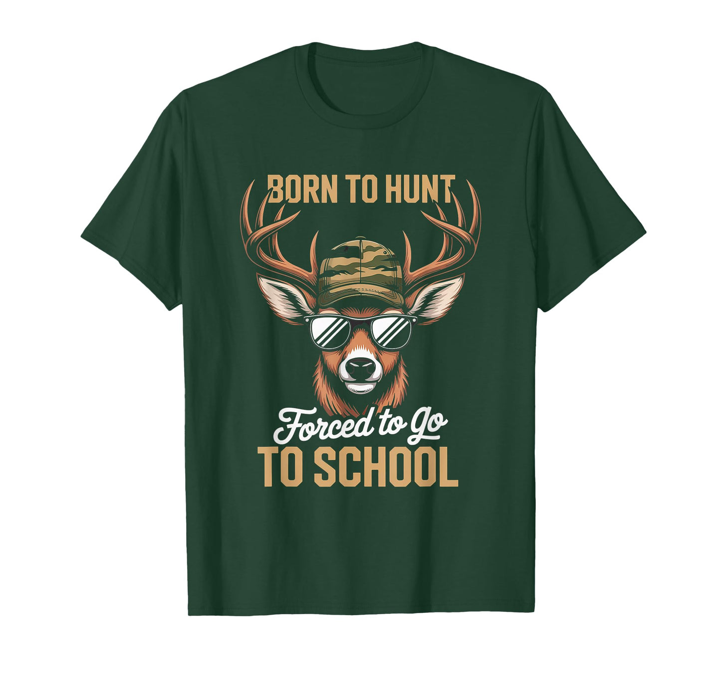 Cool Deer Hunter Back to School Funny Design Gift T-Shirt