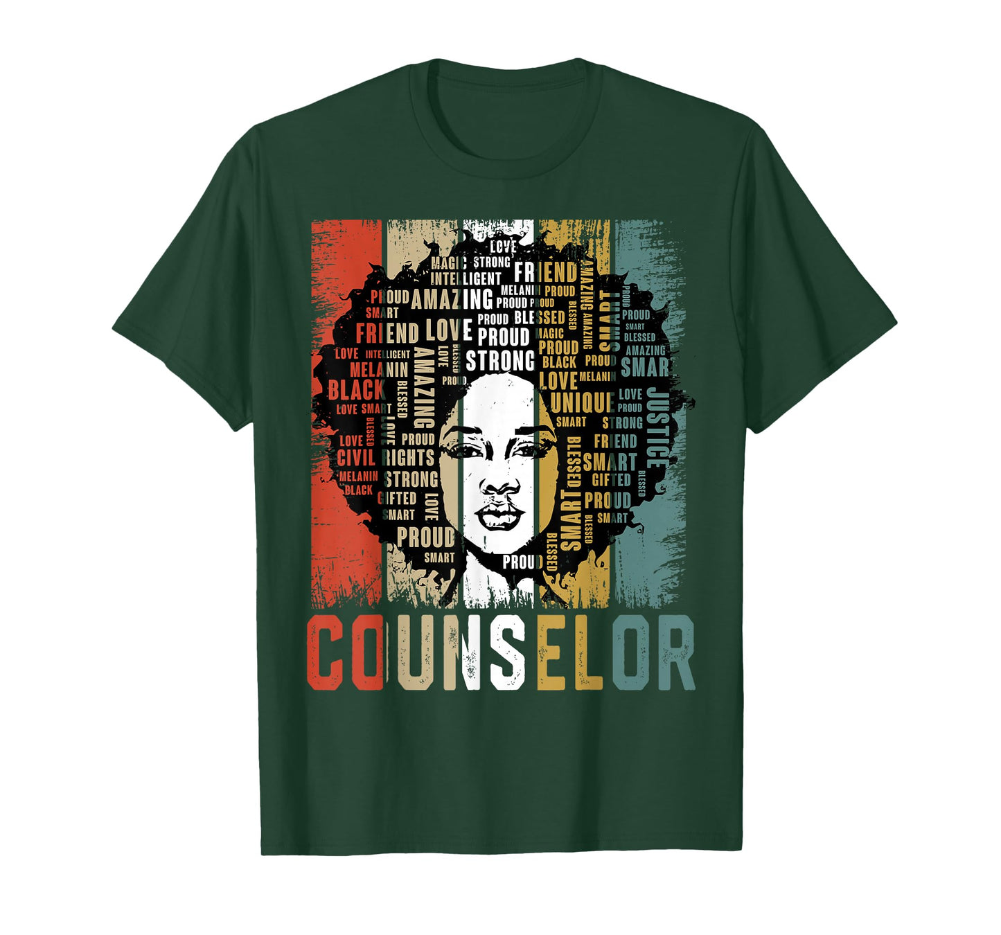 Counselor Afro African American Women Black History Month T-Shirt