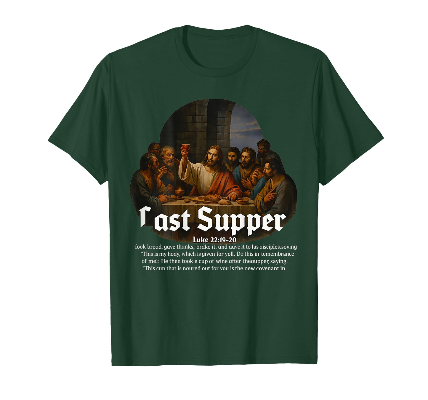 Last Supper Jesus Bible Verse Church God Christian T-Shirt