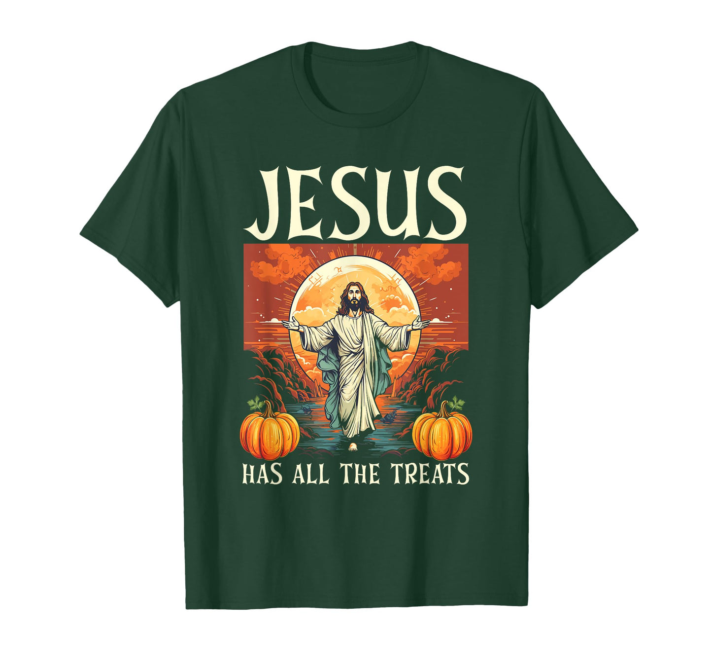Christian Halloween Jesus Christ Trick Or Treat Christianity T-Shirt