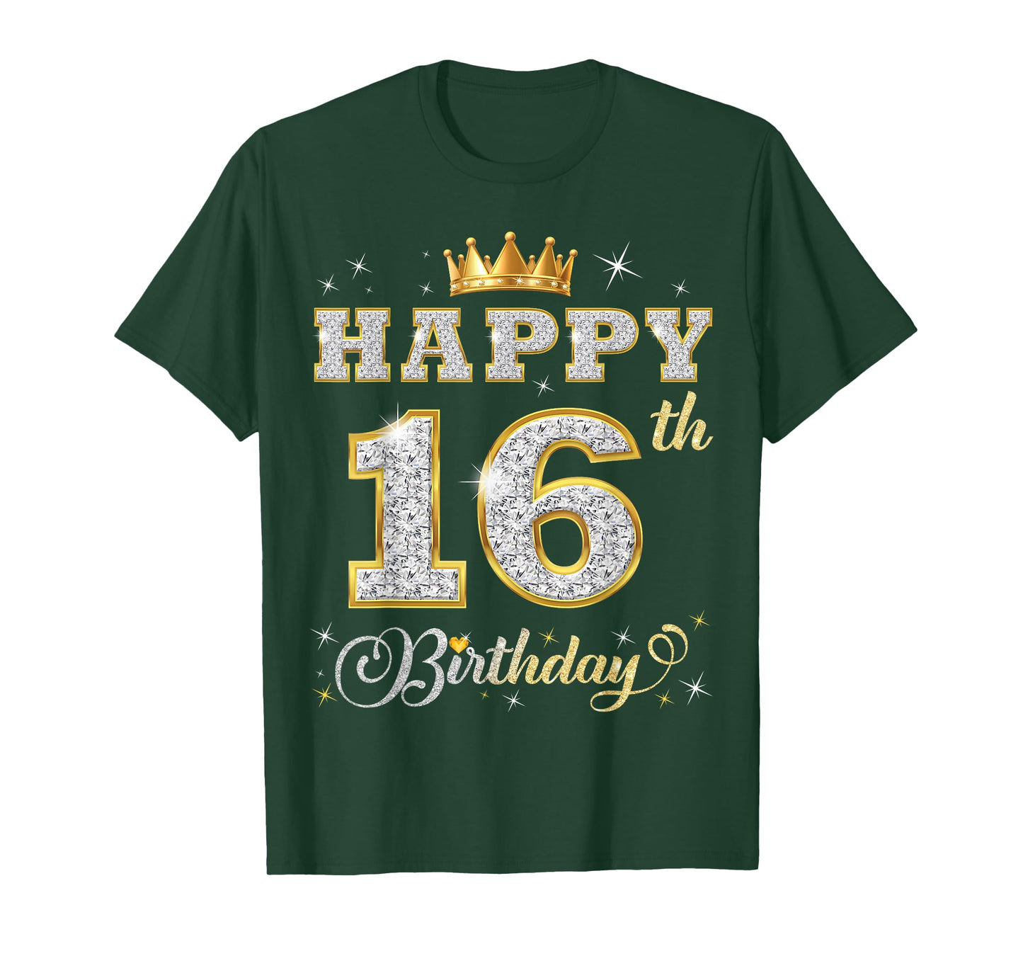 Happy 16th Birthday 16 Years Old Boys Girls Birthday Party T-Shirt