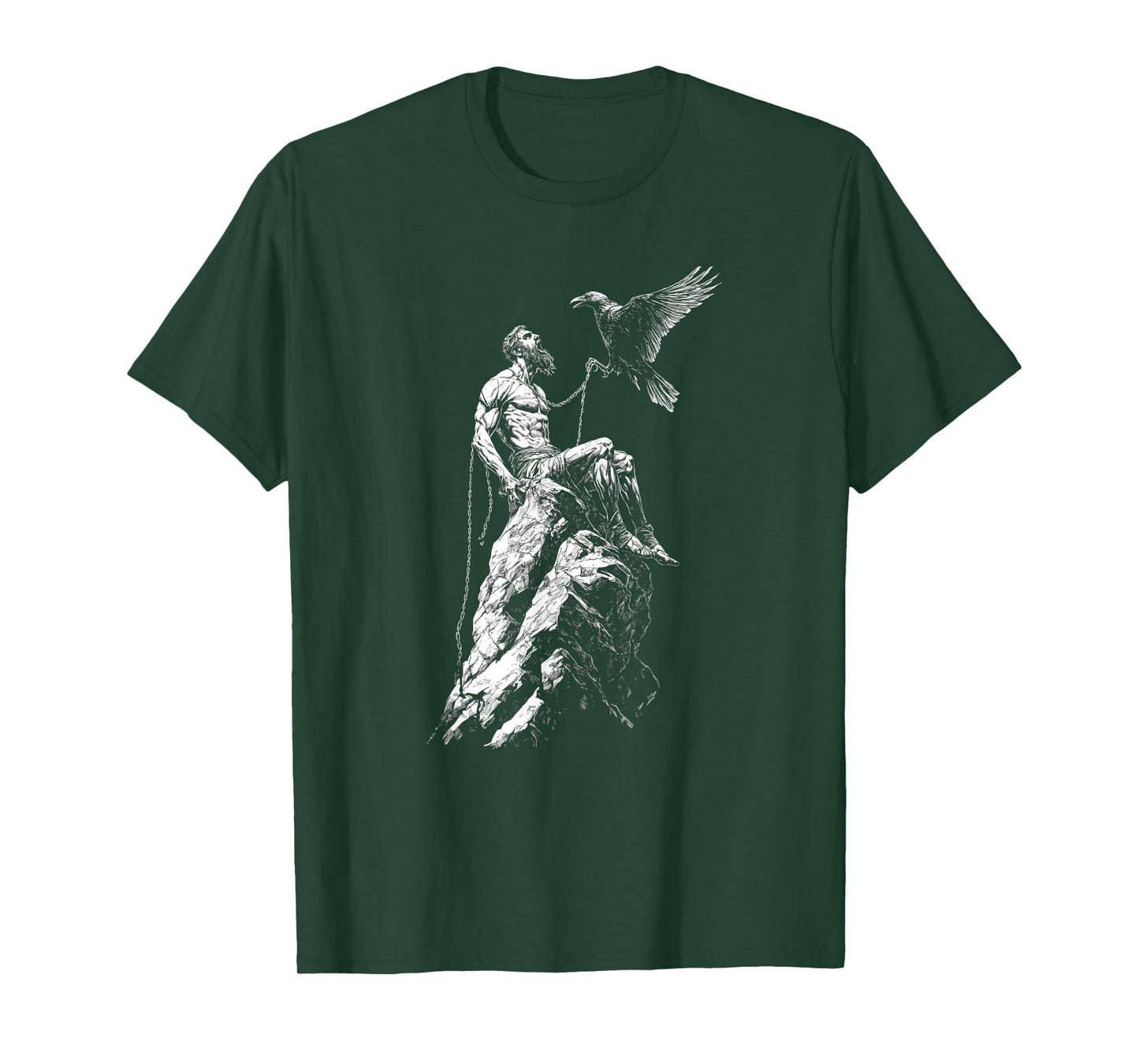 Altrusian Grace Media Prometheus Chained Upon The Mountain, Greek Mythology T-Shirt