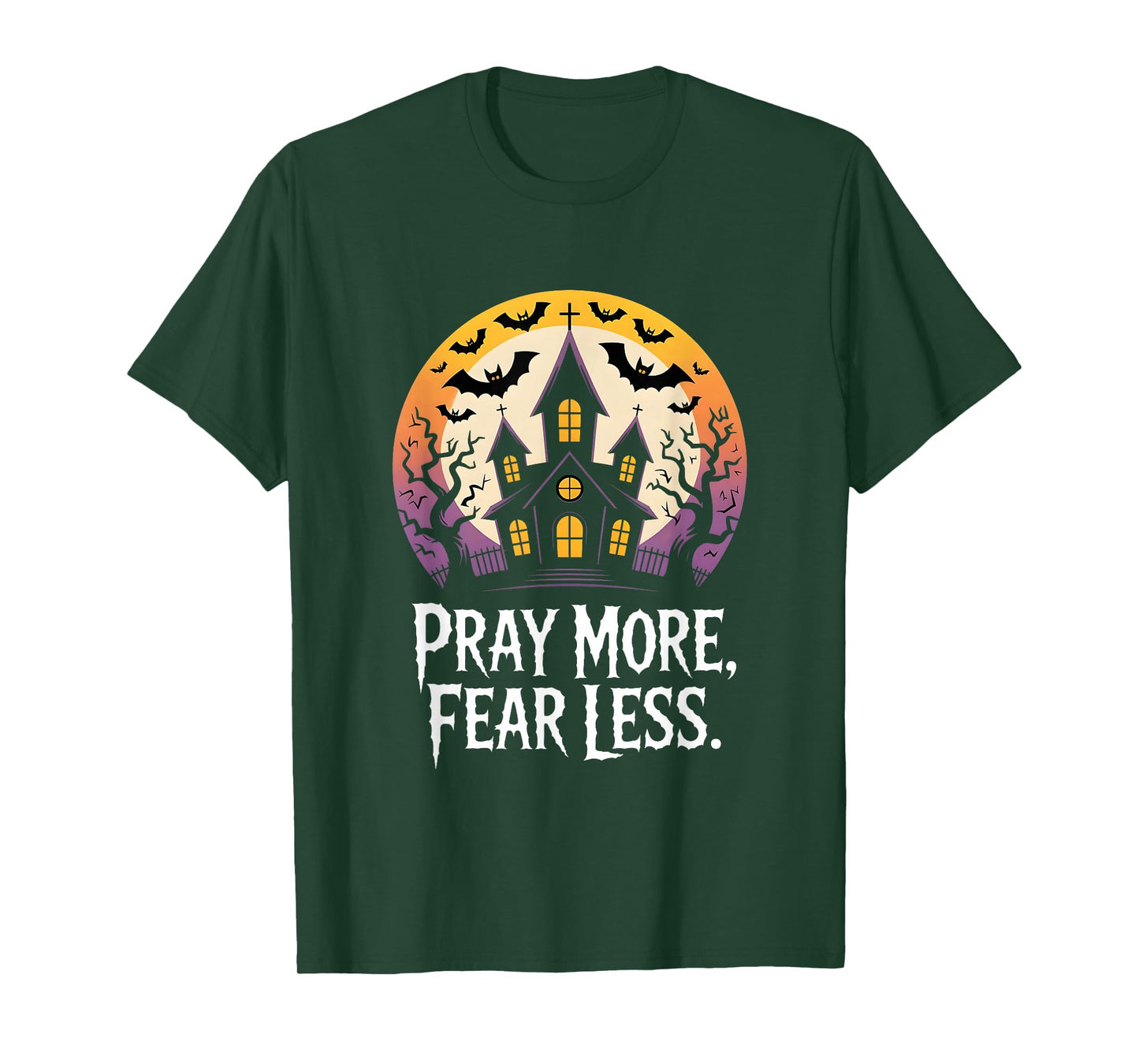 Pray More Fear Less Spiritual Courage Mystic Vibes Men Women T-Shirt