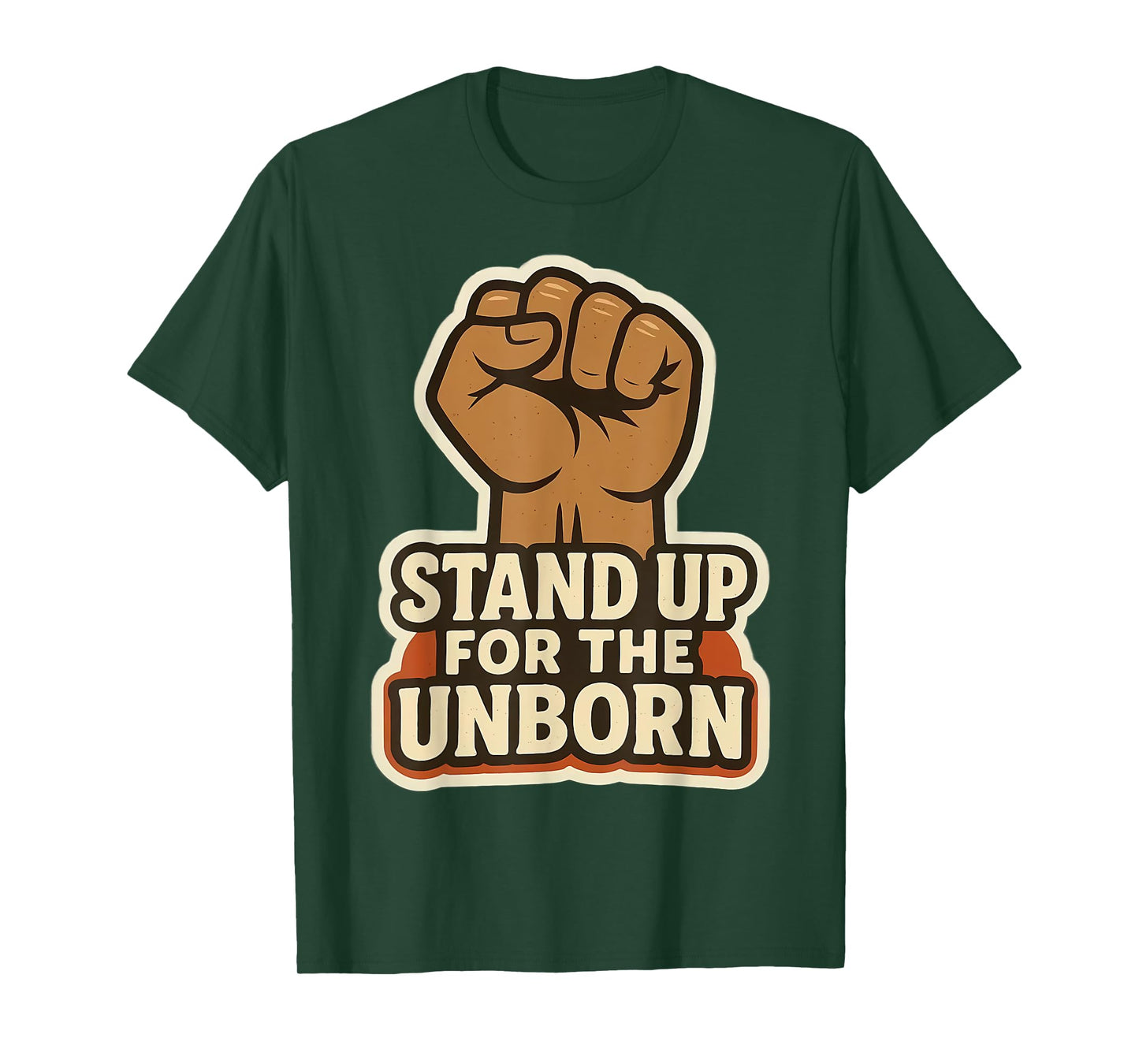 Stand Up for The Unborn Pro-Life Raised Fist Retro Vintage T-Shirt