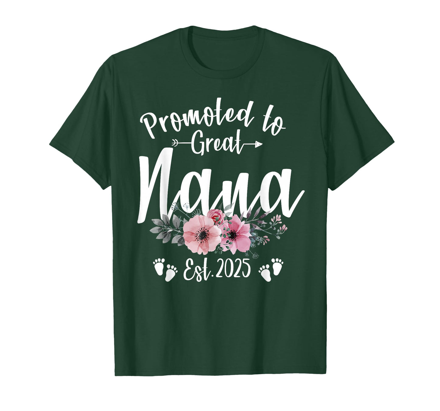 Promoted To Great Nana 2025 Soon To Be Nana Pregnancy T-Shirt