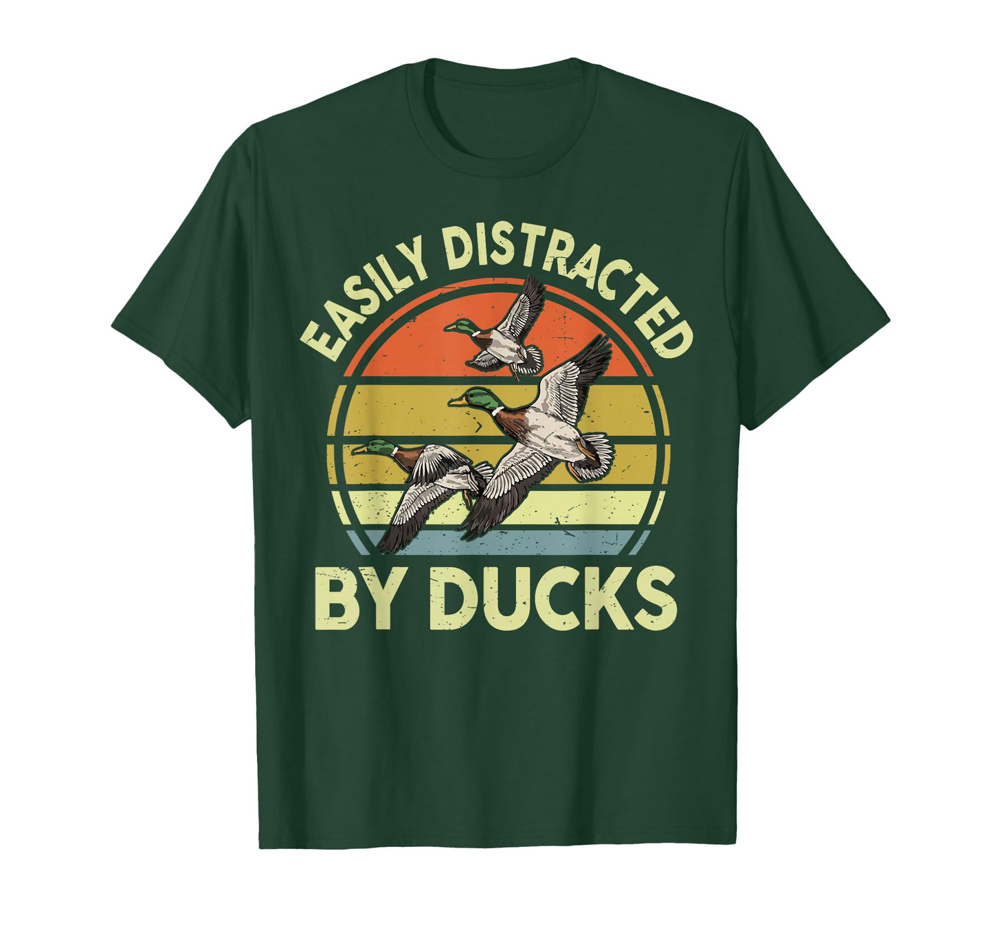 Easily Distracted Duck Hunting Gift Dad Hunter Son Daughter T-Shirt