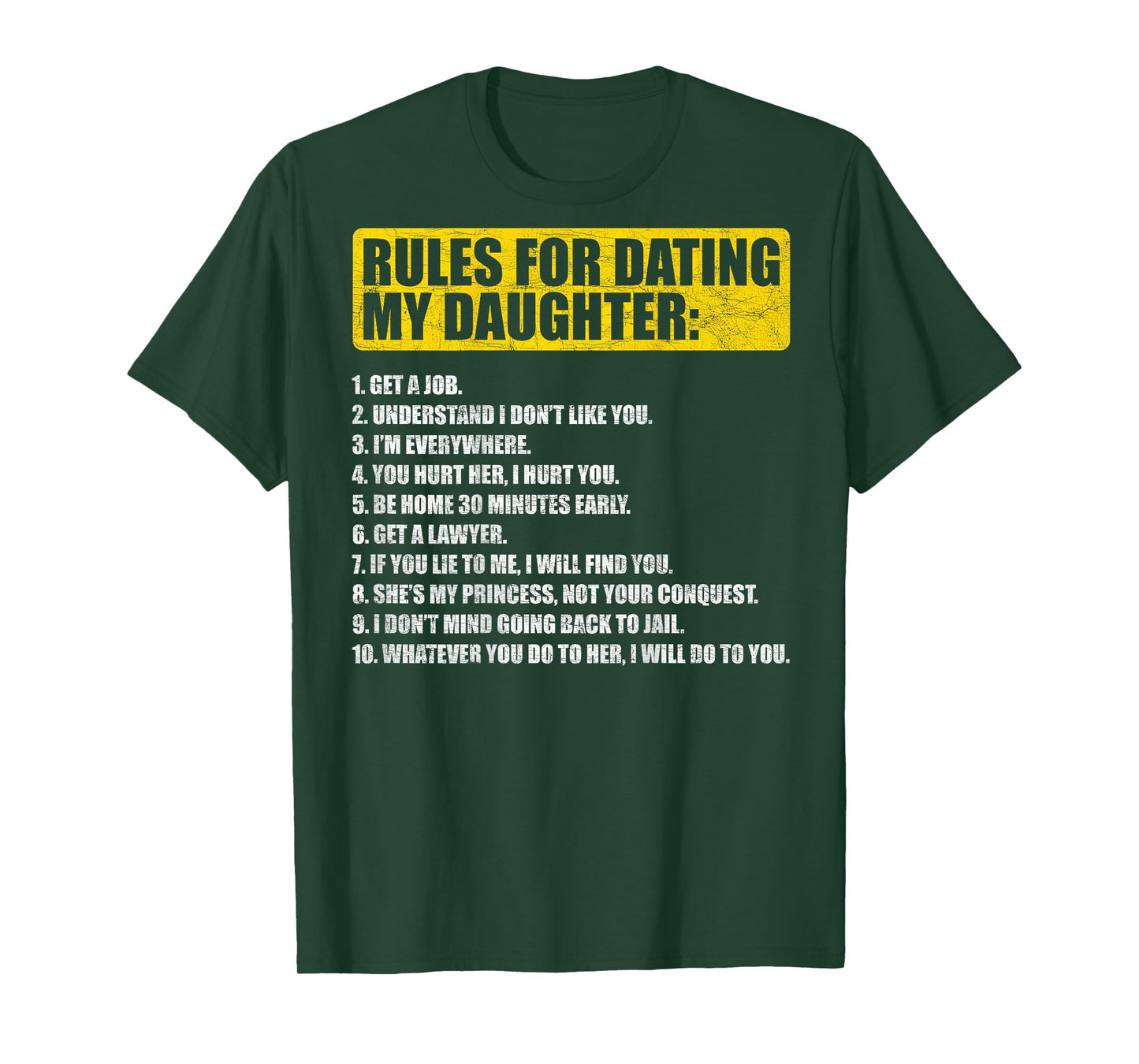 Rules for Dating My Daughter Funny Dad Daughter T-Shirt