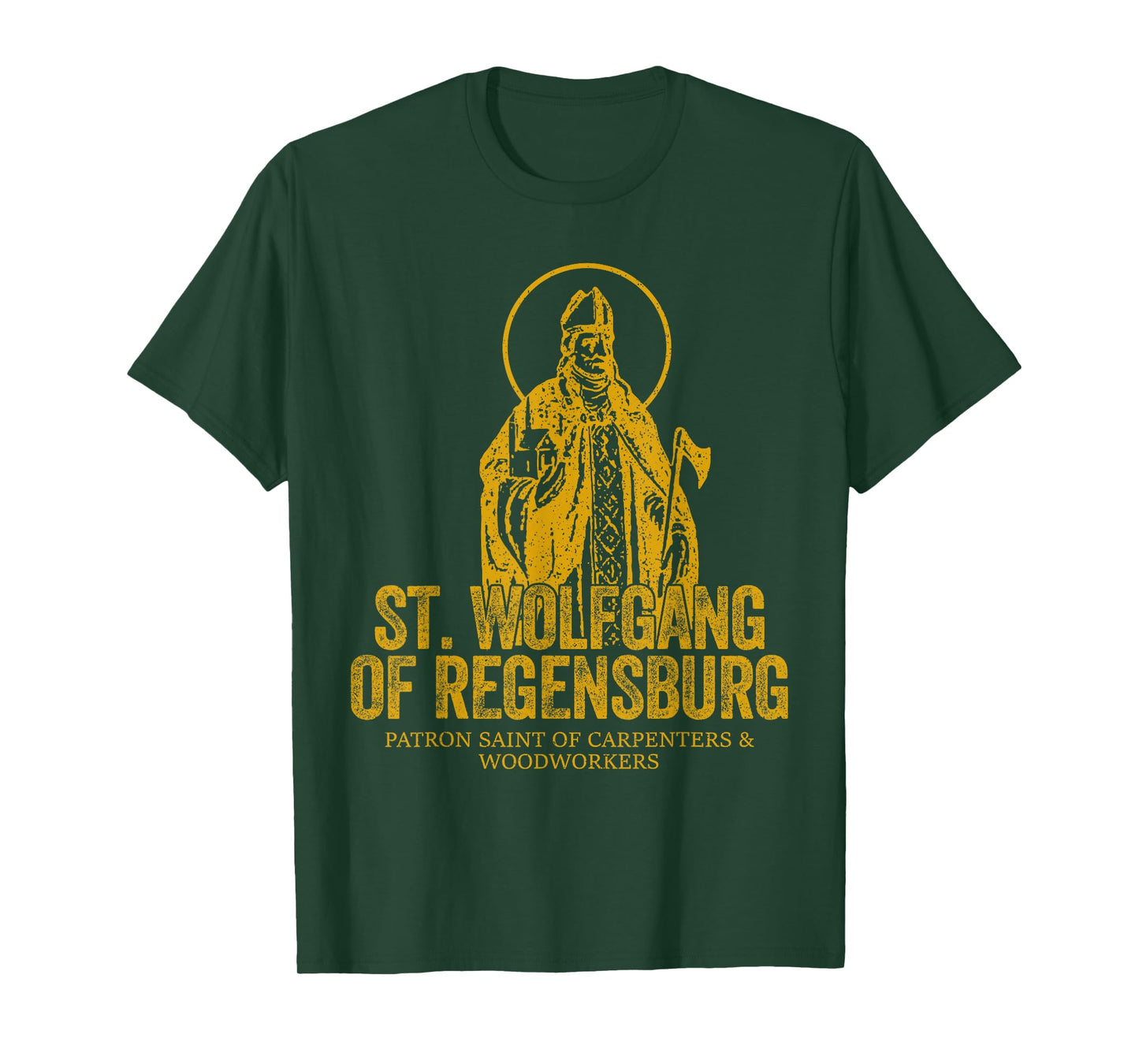 Catholicism Gold St. Wolfgang Of Regensburg Christian Saint T-Shirt