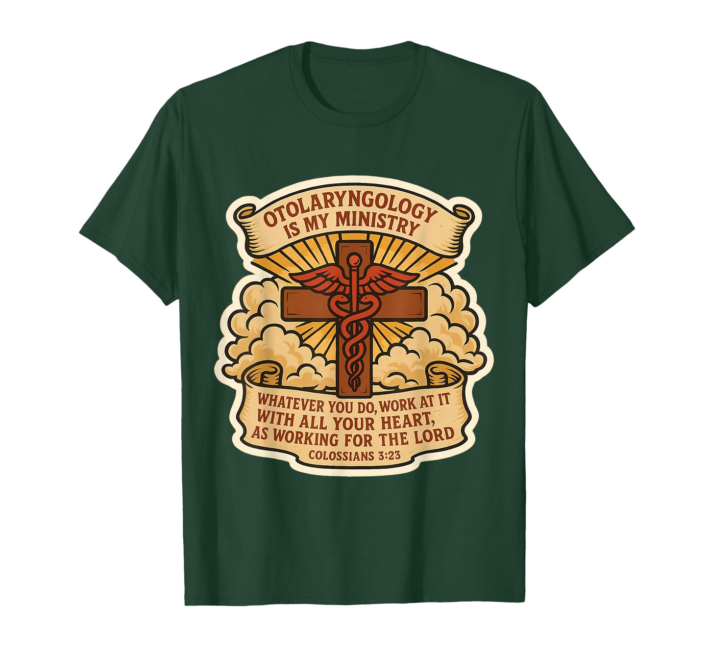 Christian Otolaryngologist ENT is My Ministry Doctor Jesus T-Shirt