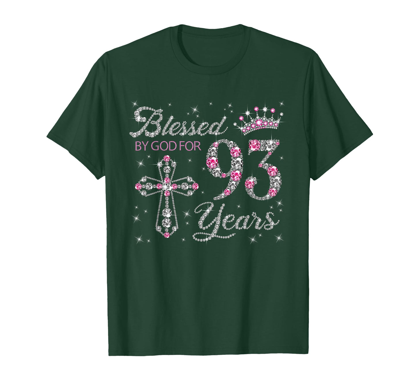 Blessed by God For 93 Years Old 93rd Birthday Gift For Women T-Shirt