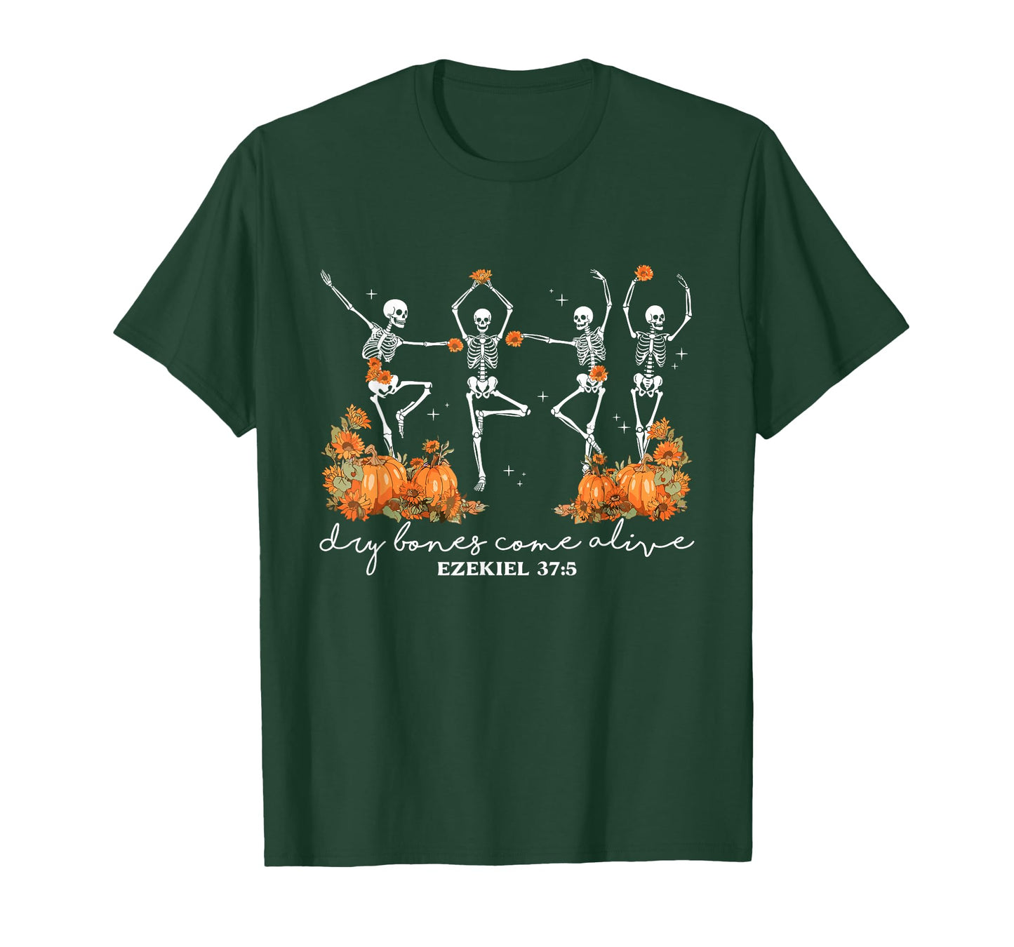 Dry Bones Come Alive Halloween Skeleton Dancing Christian T-Shirt