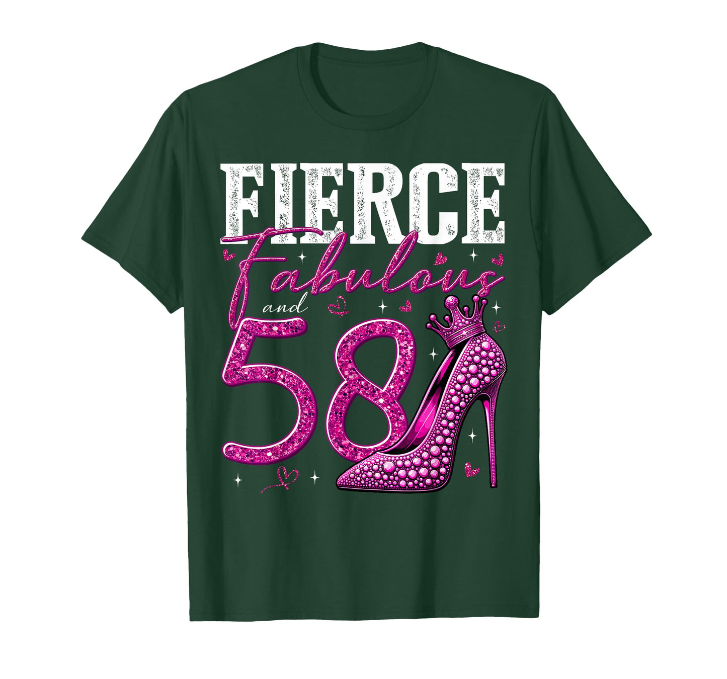 58th Birthday Fierce Fabulous and 58 Year Old Gifts Heels T-Shirt