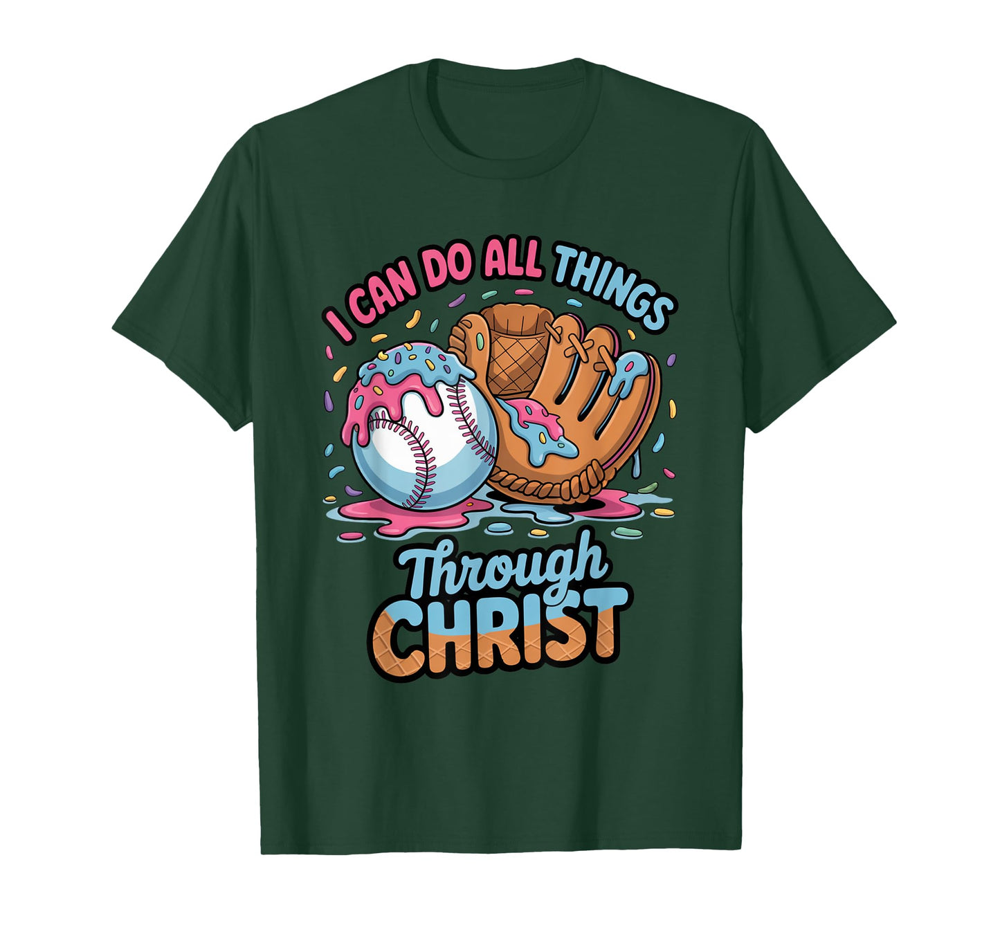 Ice Cream Drip Baseball Stuff Christian Baseball Shirts Boys T-Shirt