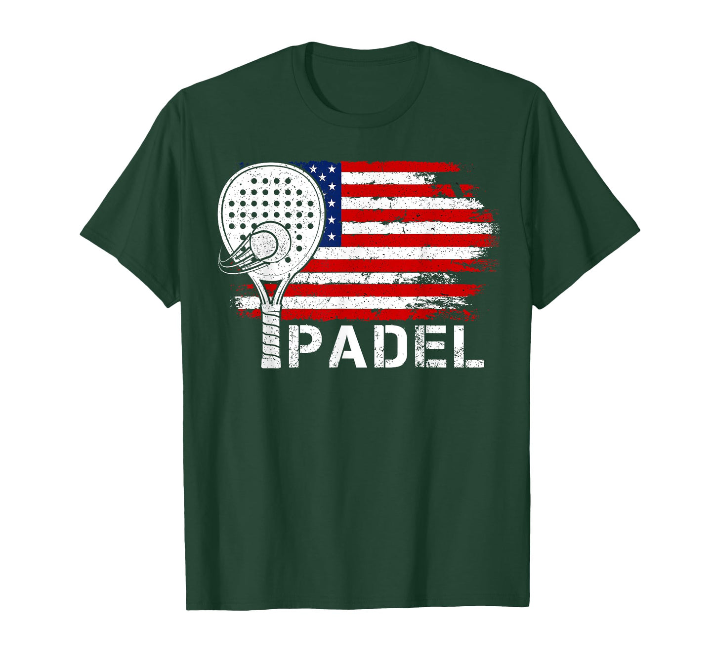 Padel Shirt American Flag Padel Player 4th Of July Men Dad T-Shirt
