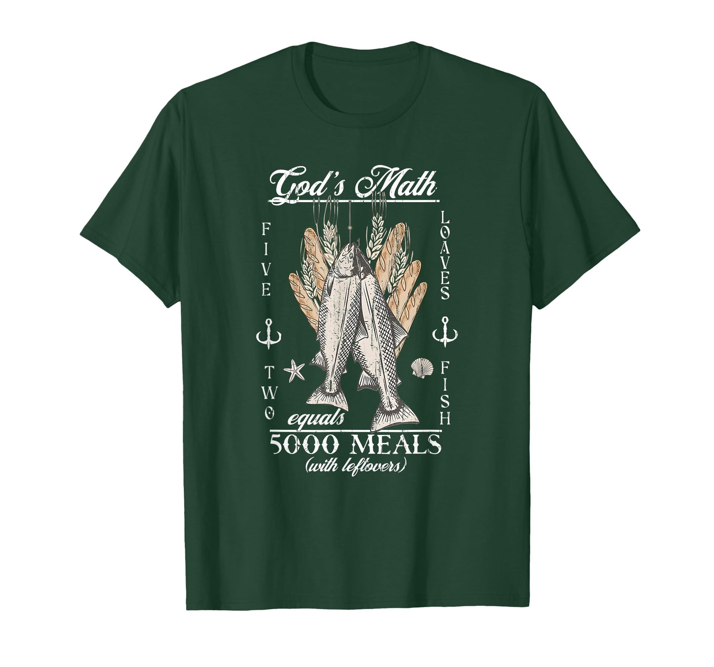 God's Math, Equals 5000 Meals, Jesus Feeds The 5000 T-Shirt