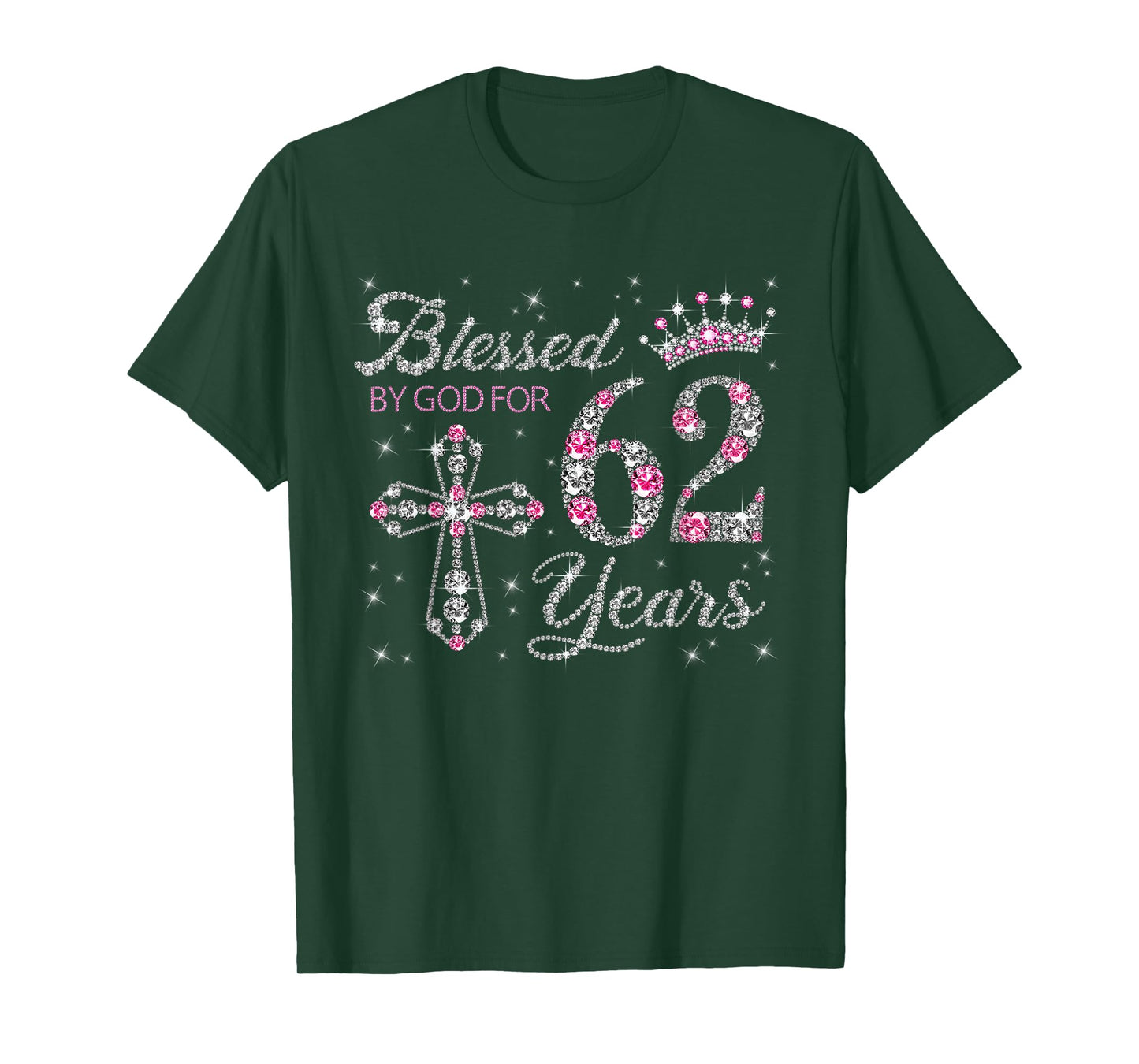 Blessed by God For 62 Years Old 62nd Birthday Gift For Women T-Shirt