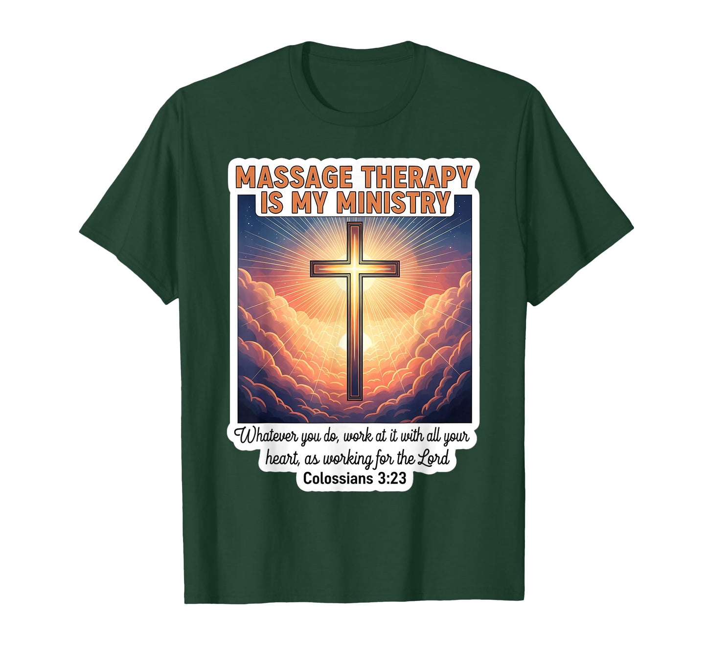 Christian Masseur Masseuse Massage Therapy is My Ministry T-Shirt