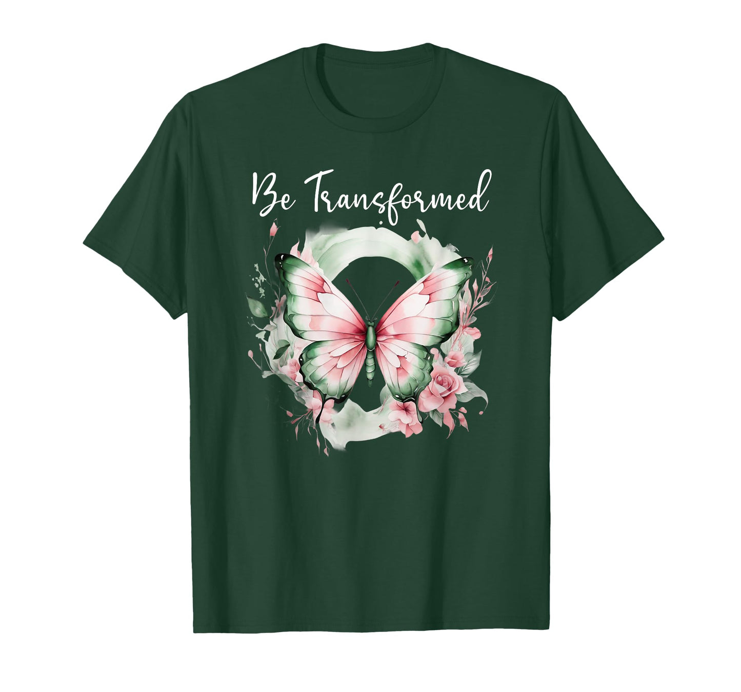 Be Transformed Butterfly Christian Bible Verse Romans 12:2 T-Shirt