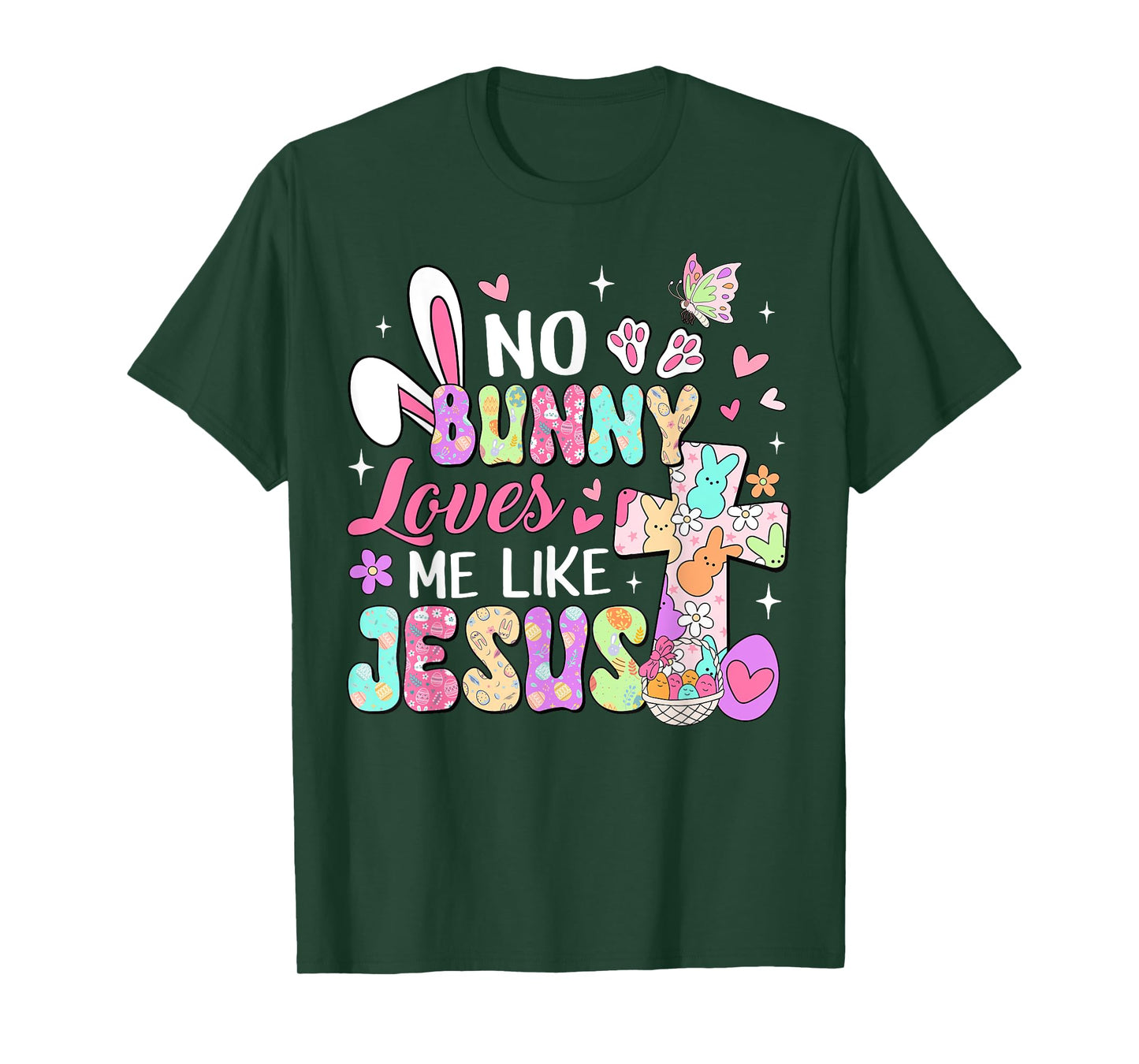 No Bunny Loves Me Like Jesus Religious Easter Christian Kids T-Shirt