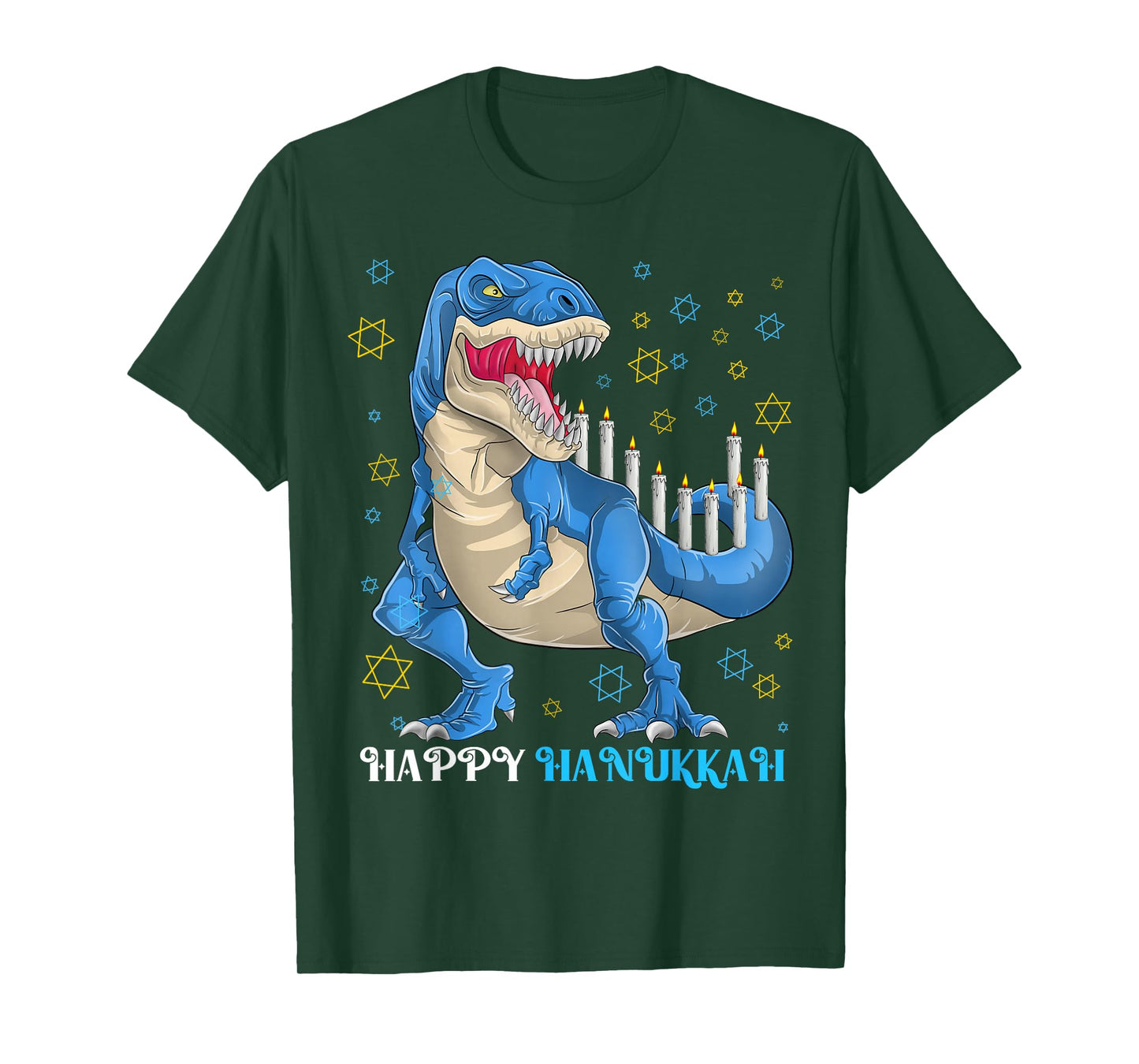 Menorasaurus Jewish Dinosaur Hanukkah Kids Boys Gift T-Shirt
