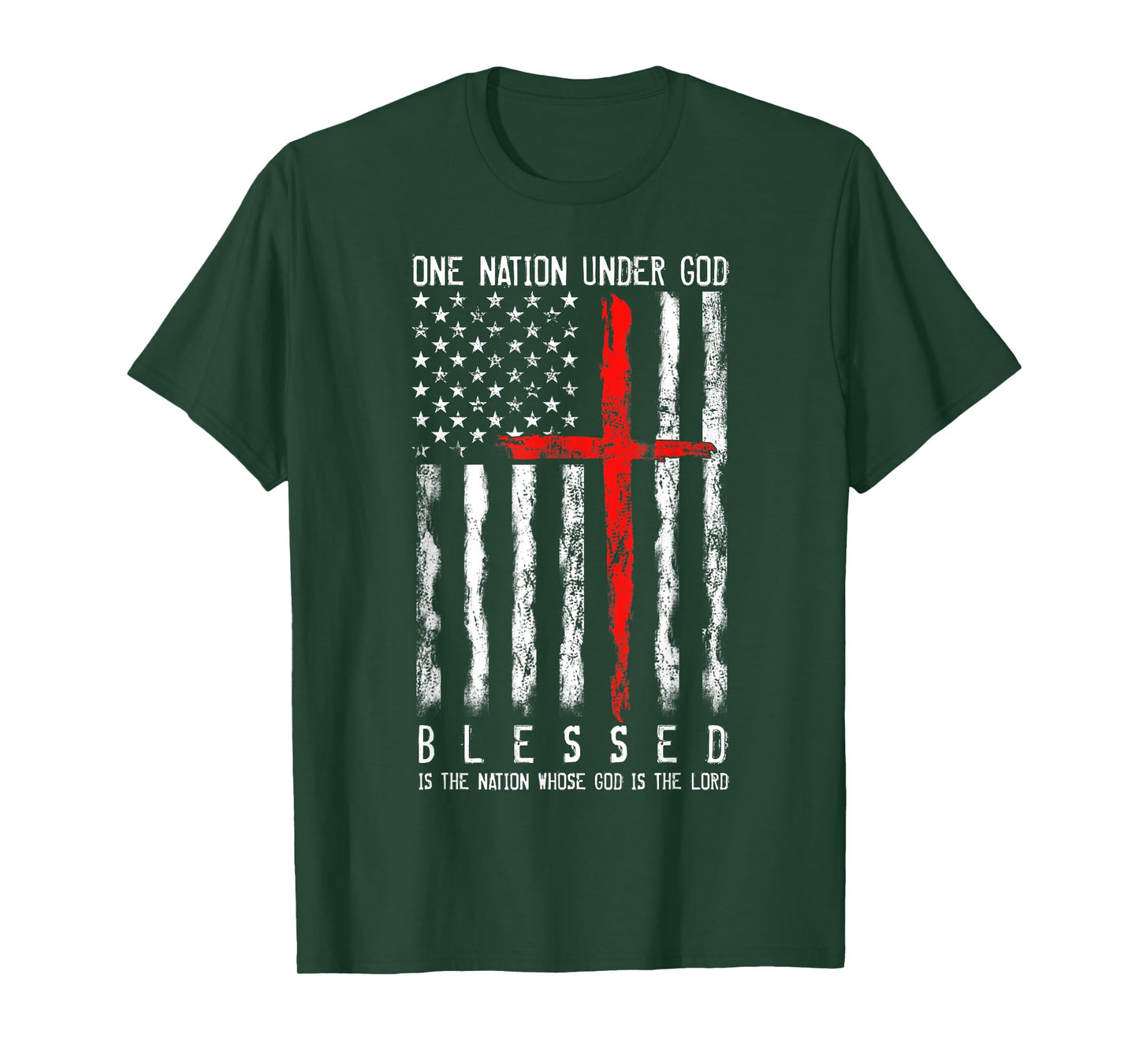 Patriotic Christian Tshirts "Blessed" One Nation Under God T-Shirt