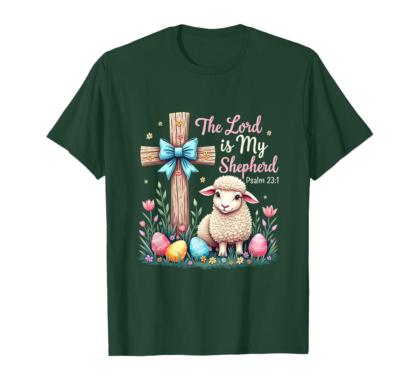 The Lord Is My Shepherd Easter Christian Lamb Easter T-Shirt