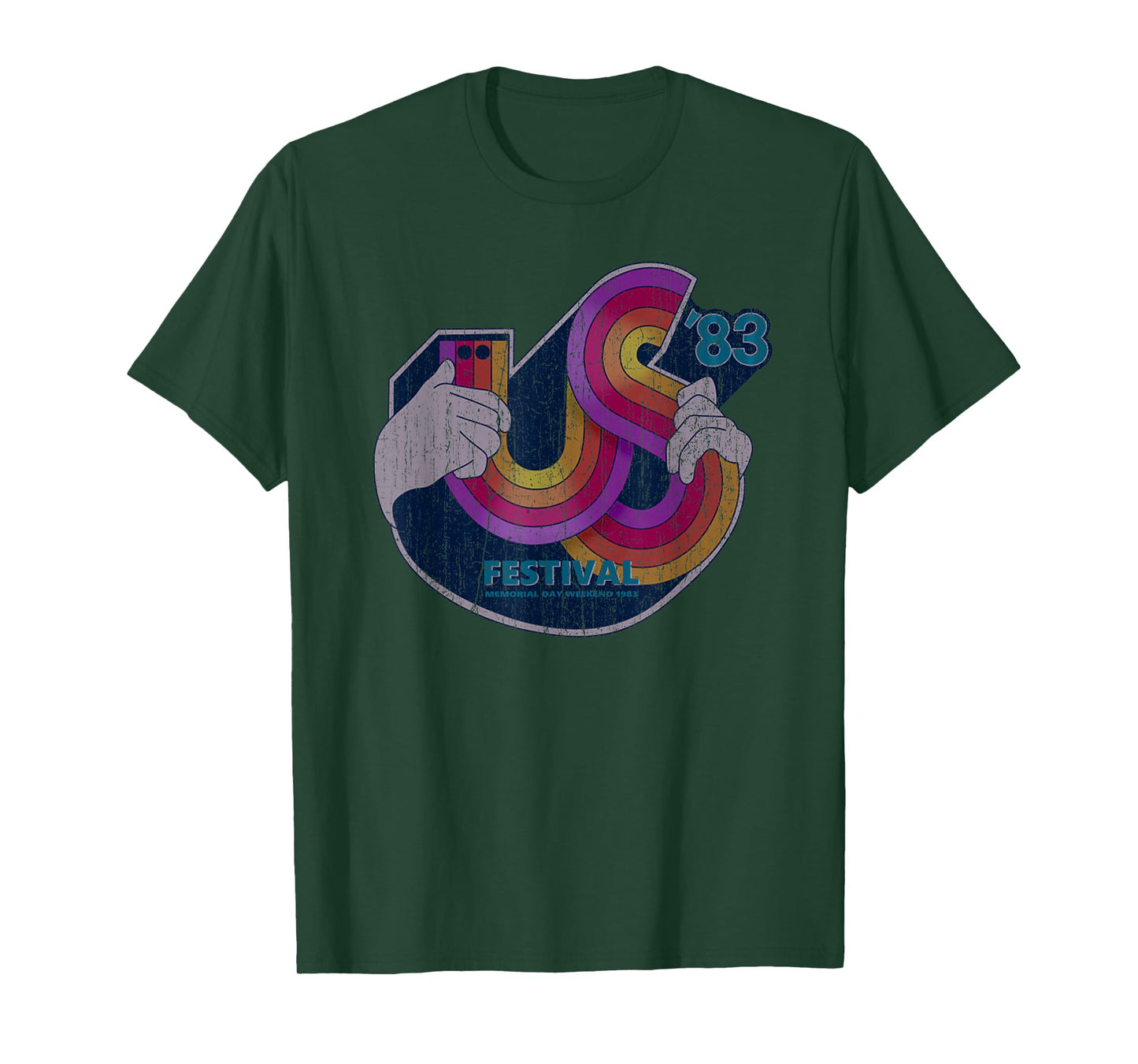 Retro Vintage US Festival 1983 Distressed Music Lover T-Shirt