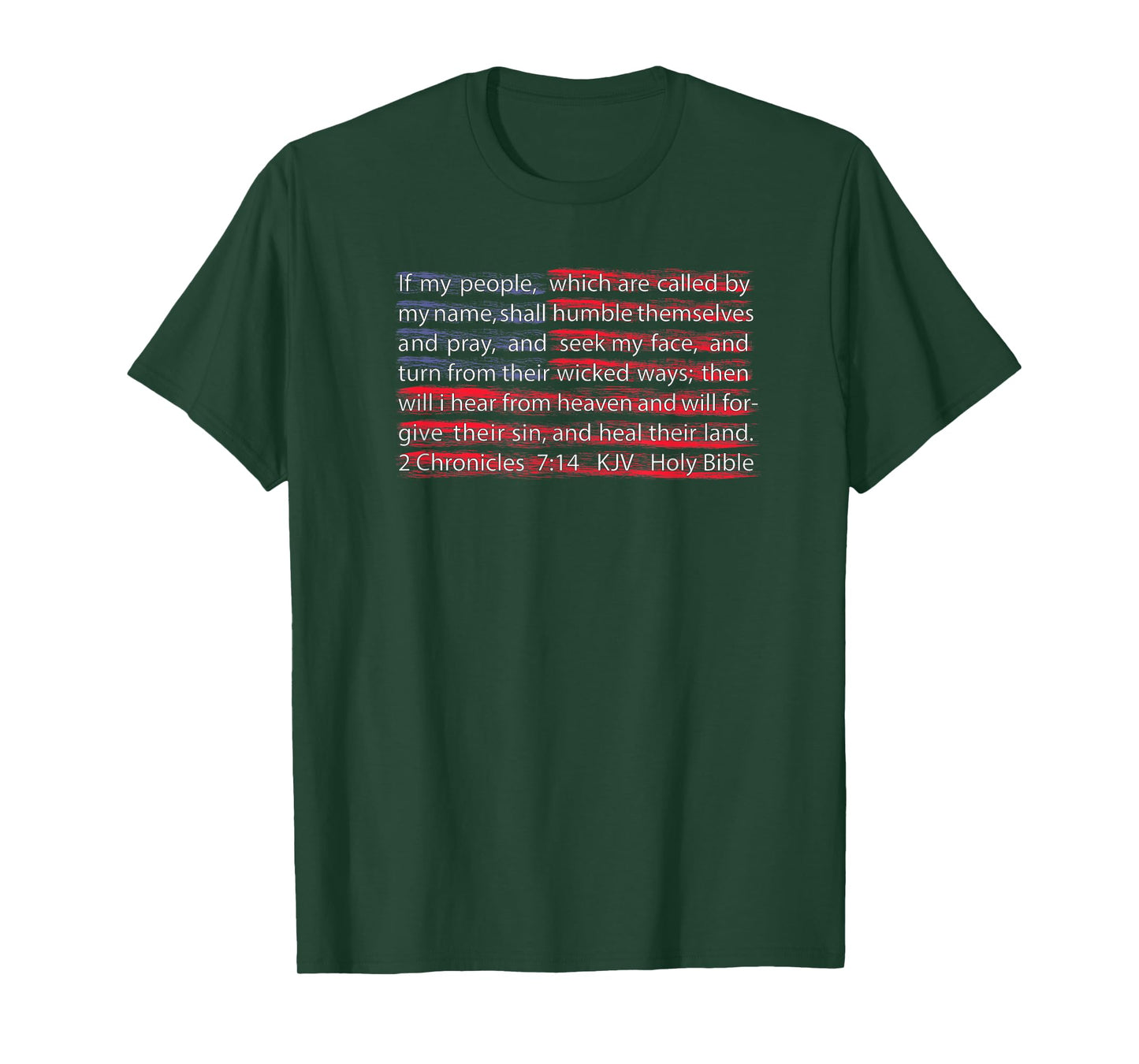 American Flag Christian Scripture 2 Chronicles 7:14 T-shirt T-Shirt