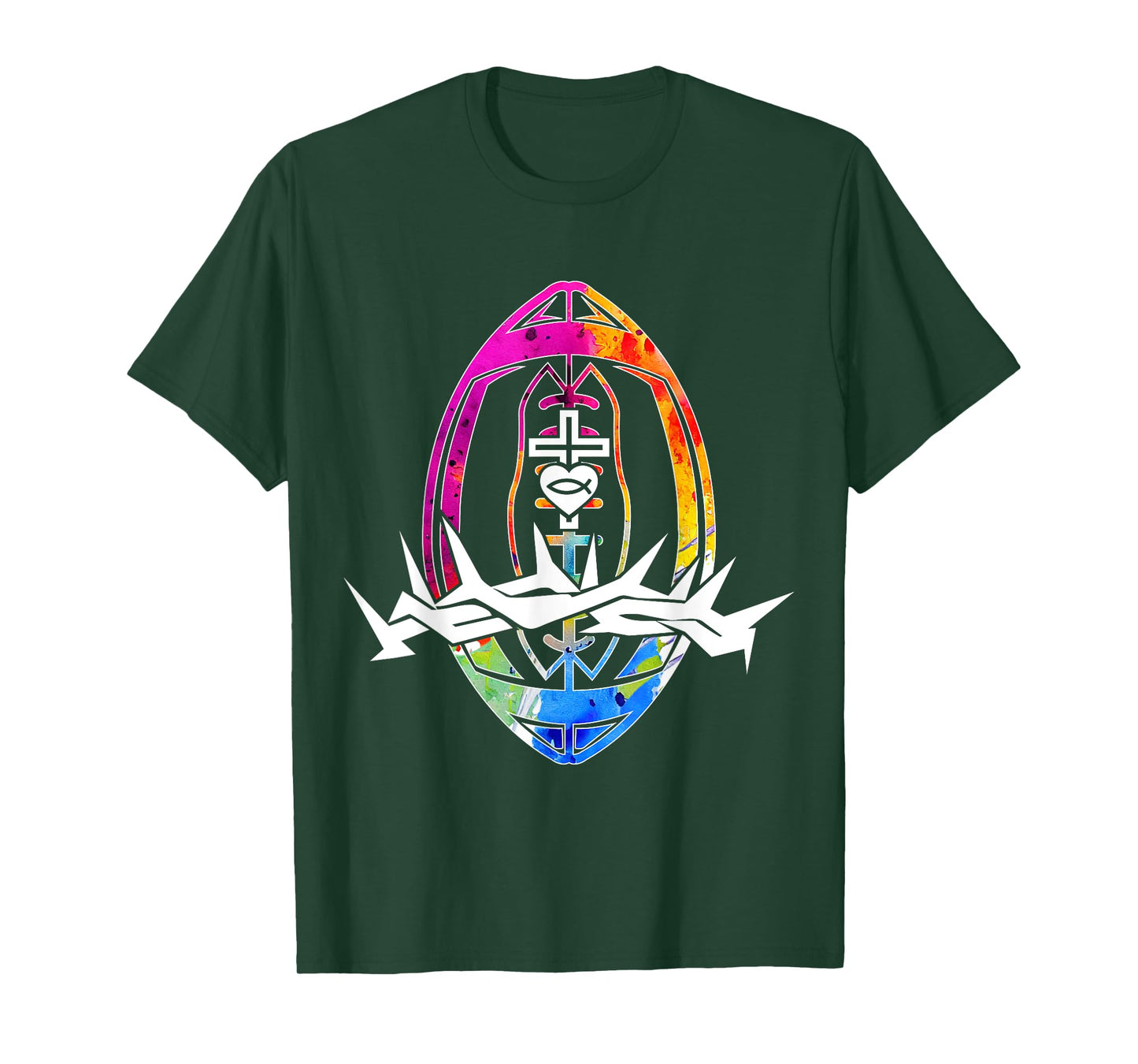 Religious Jesus Football Christian GOD Football T-Shirt