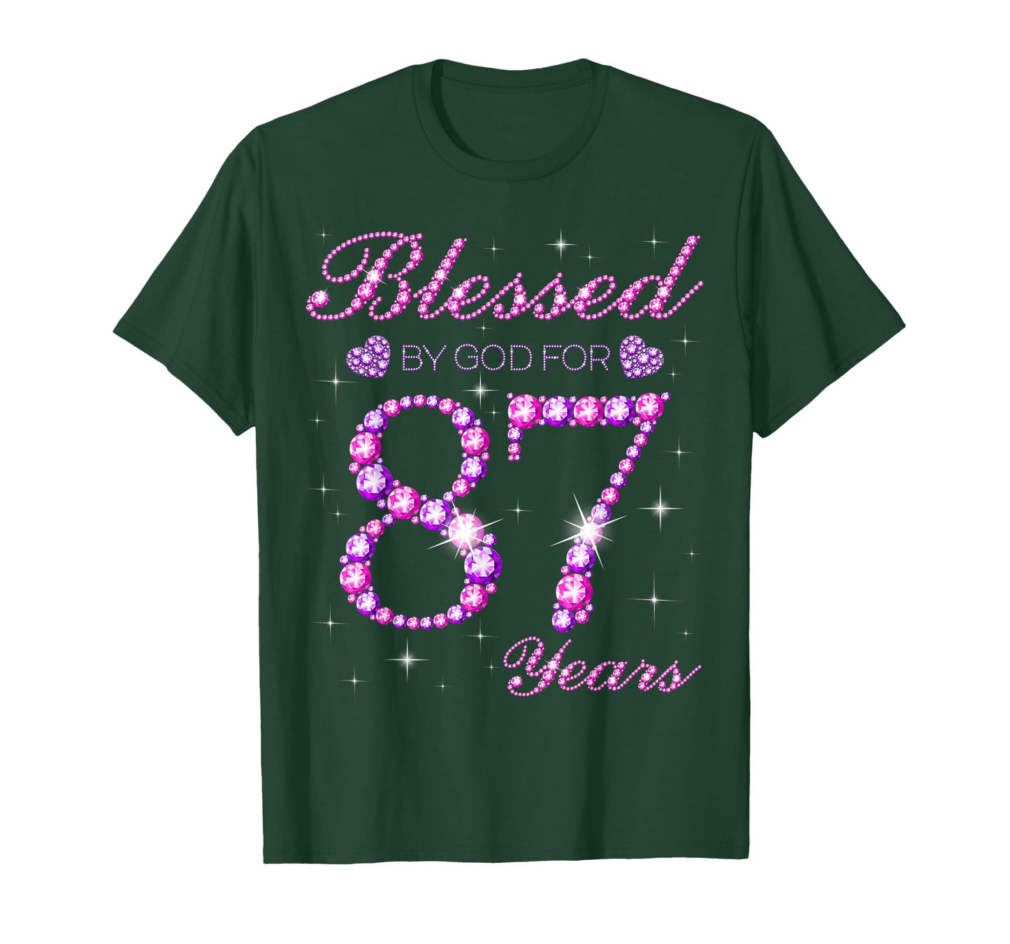 Blessed by God for 87 Years Old 87th Birthday Party T-Shirt
