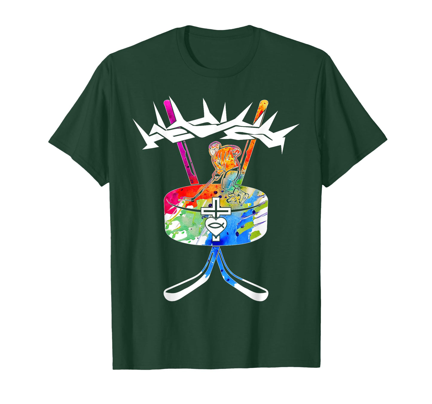 Religious Jesus ICE Hockey Christian GOD ICE Hockey T-Shirt