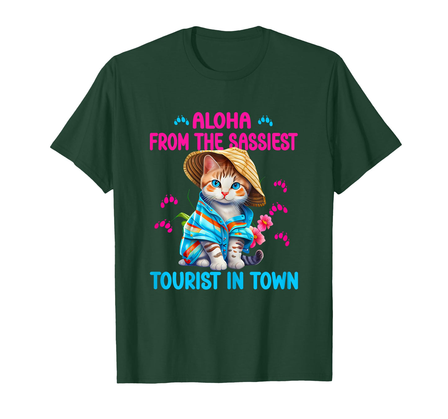 Aloha from the sassiest tourist in town.Funny Summer cats T-Shirt