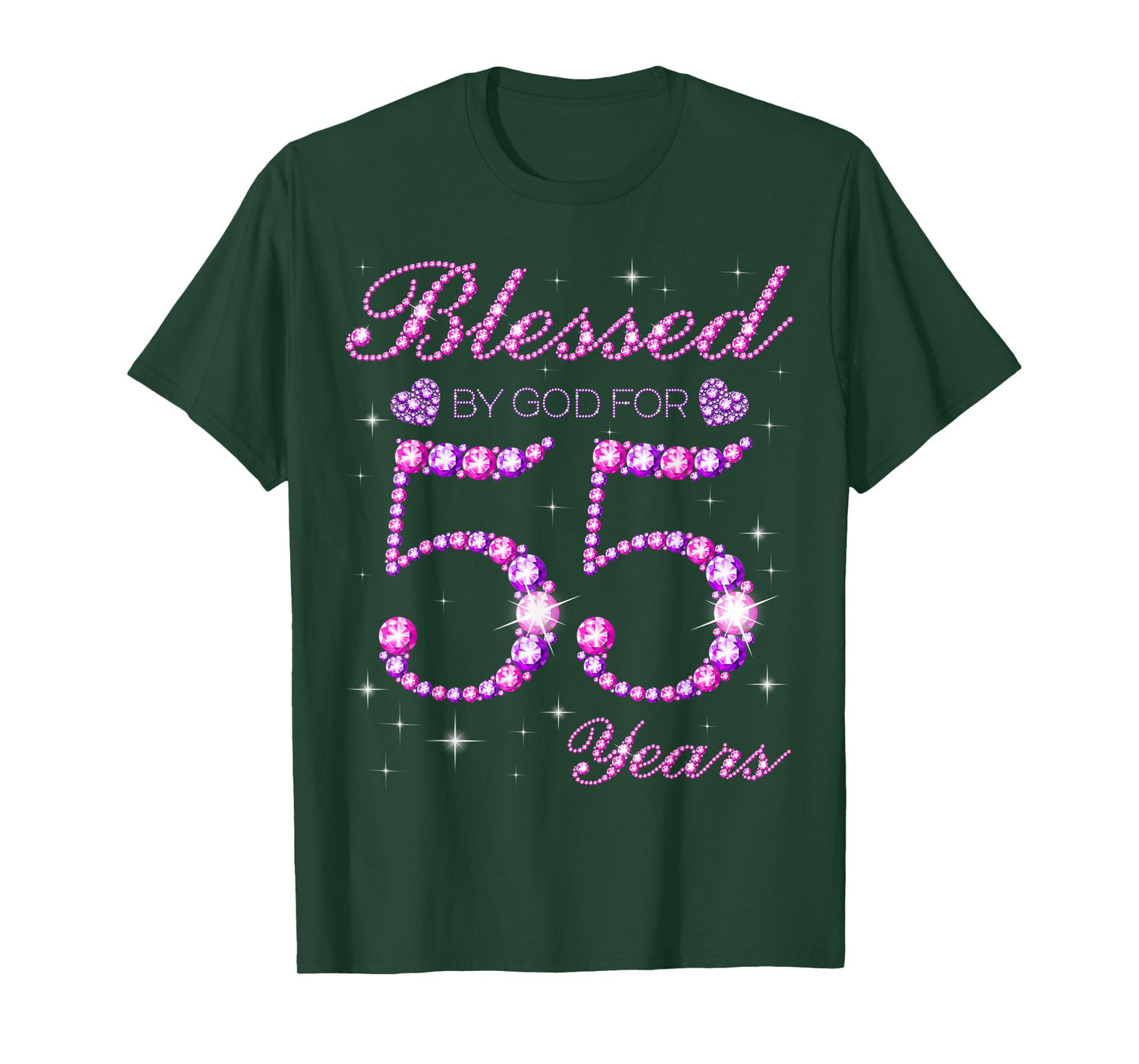 Blessed by God for 55 Years Old 55th Birthday Party T-Shirt