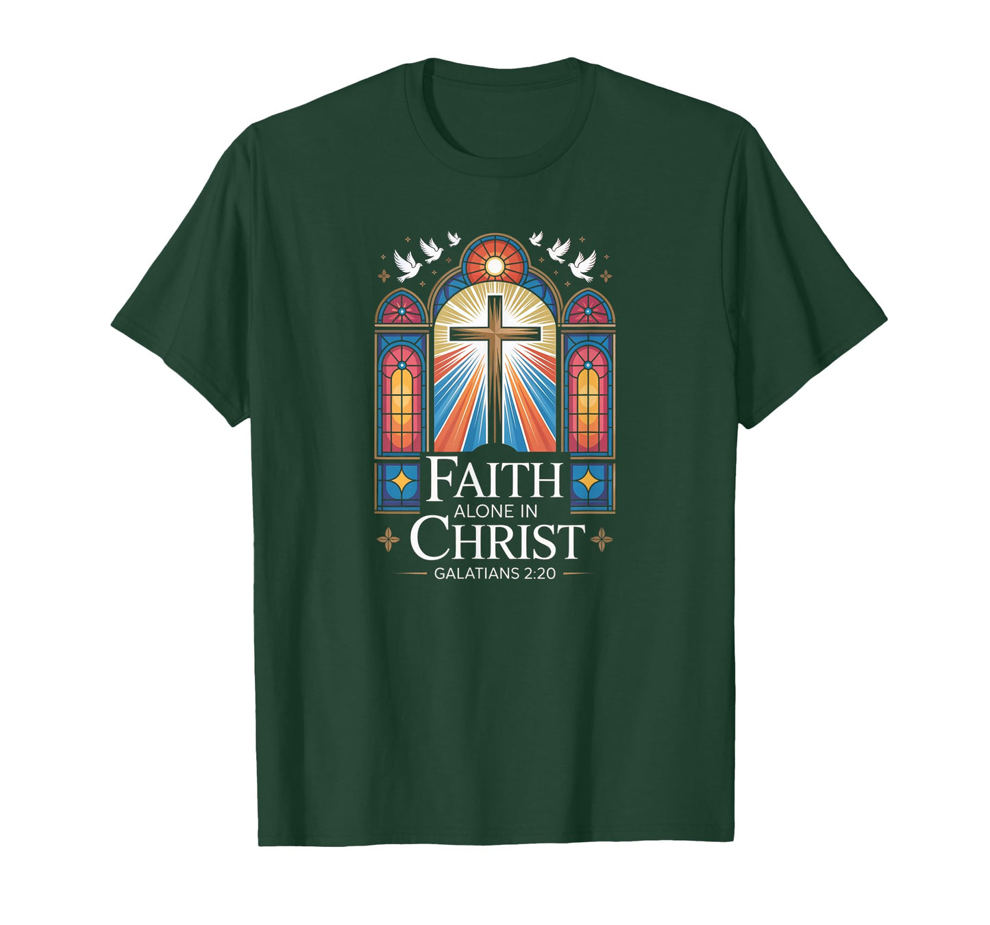 Faith Alone in Christ Cross Galatians 2:20 T-Shirt
