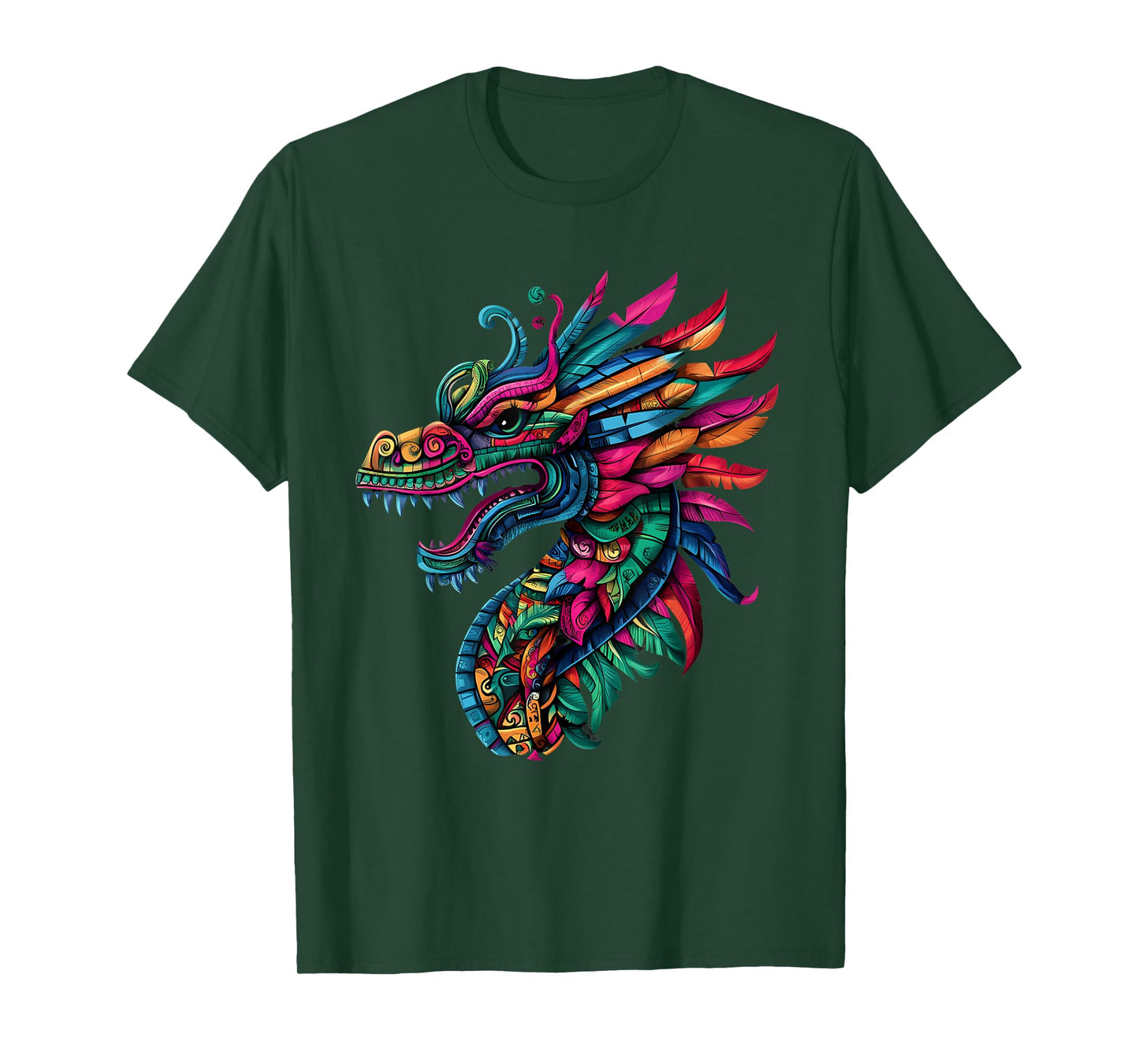 Aztec God Mexican Mythology Quetzalcoatl Feathered Serpent T-Shirt
