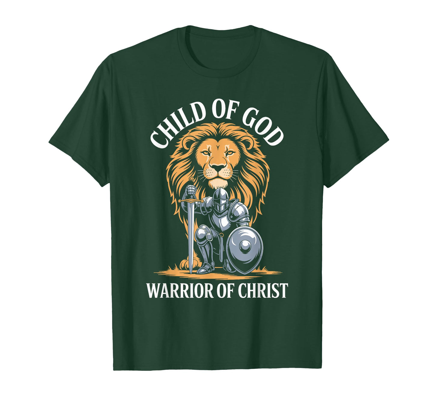 Child of God Warrior of Christ Lion Christian Armor Men T-Shirt
