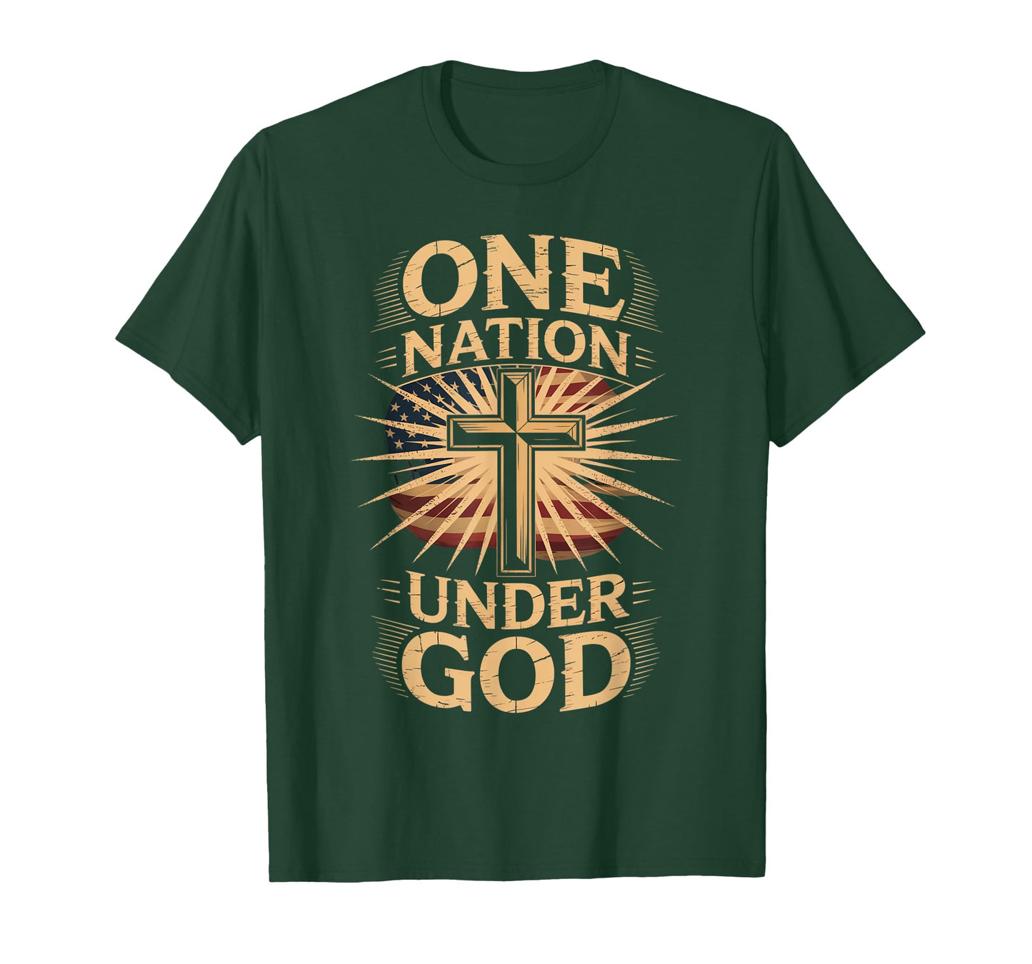 One Nation Under God July 4th Christian Patriotic T-Shirt