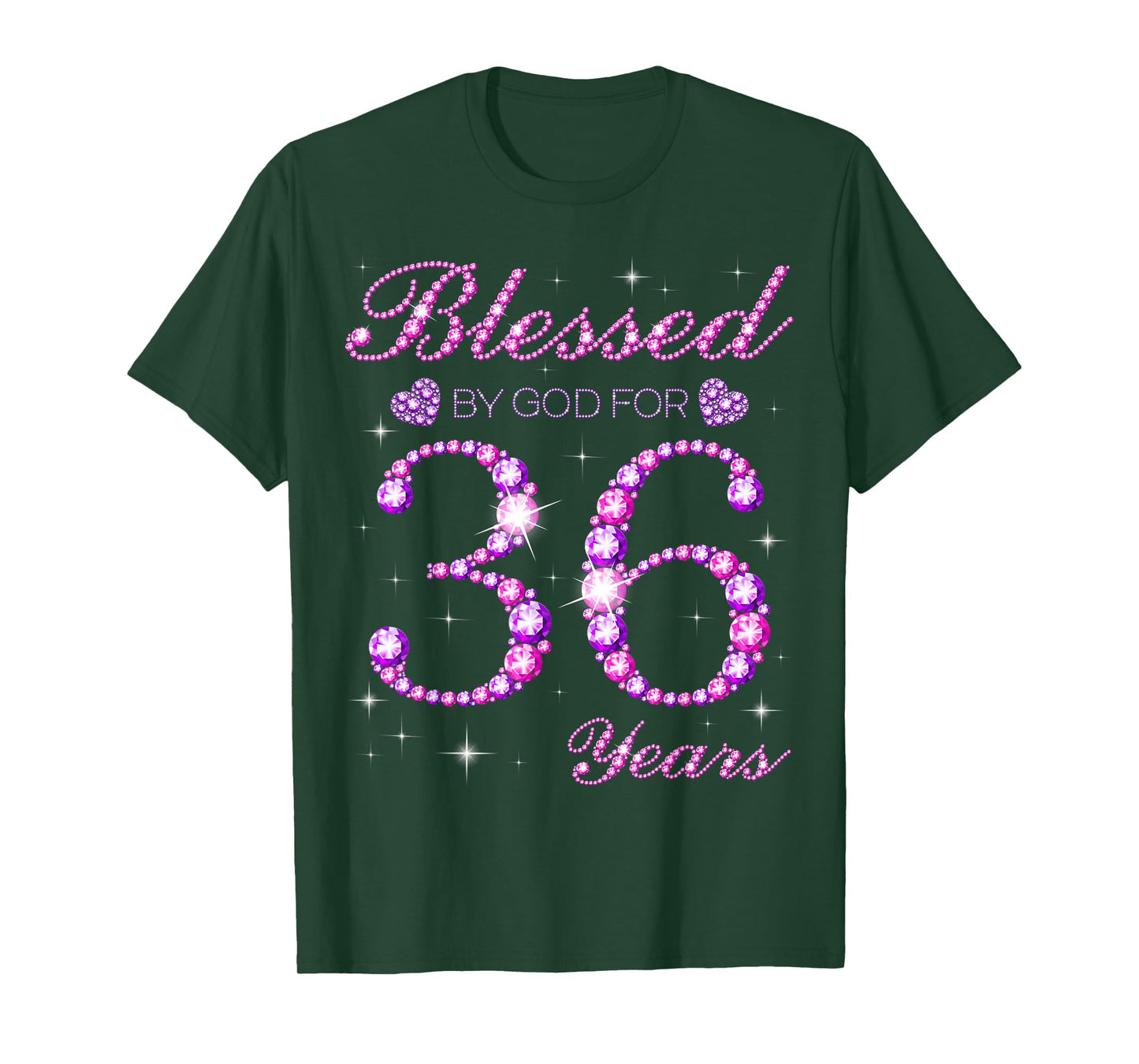Blessed by God for 36 Years Old 36th Birthday Party T-Shirt