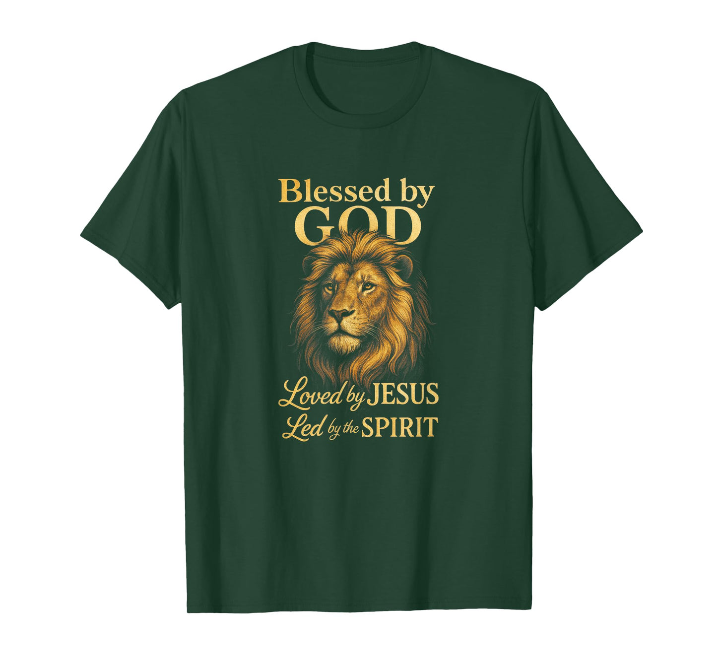 Blessed By God Loved By Jesus Led By The Spirit T-Shirt