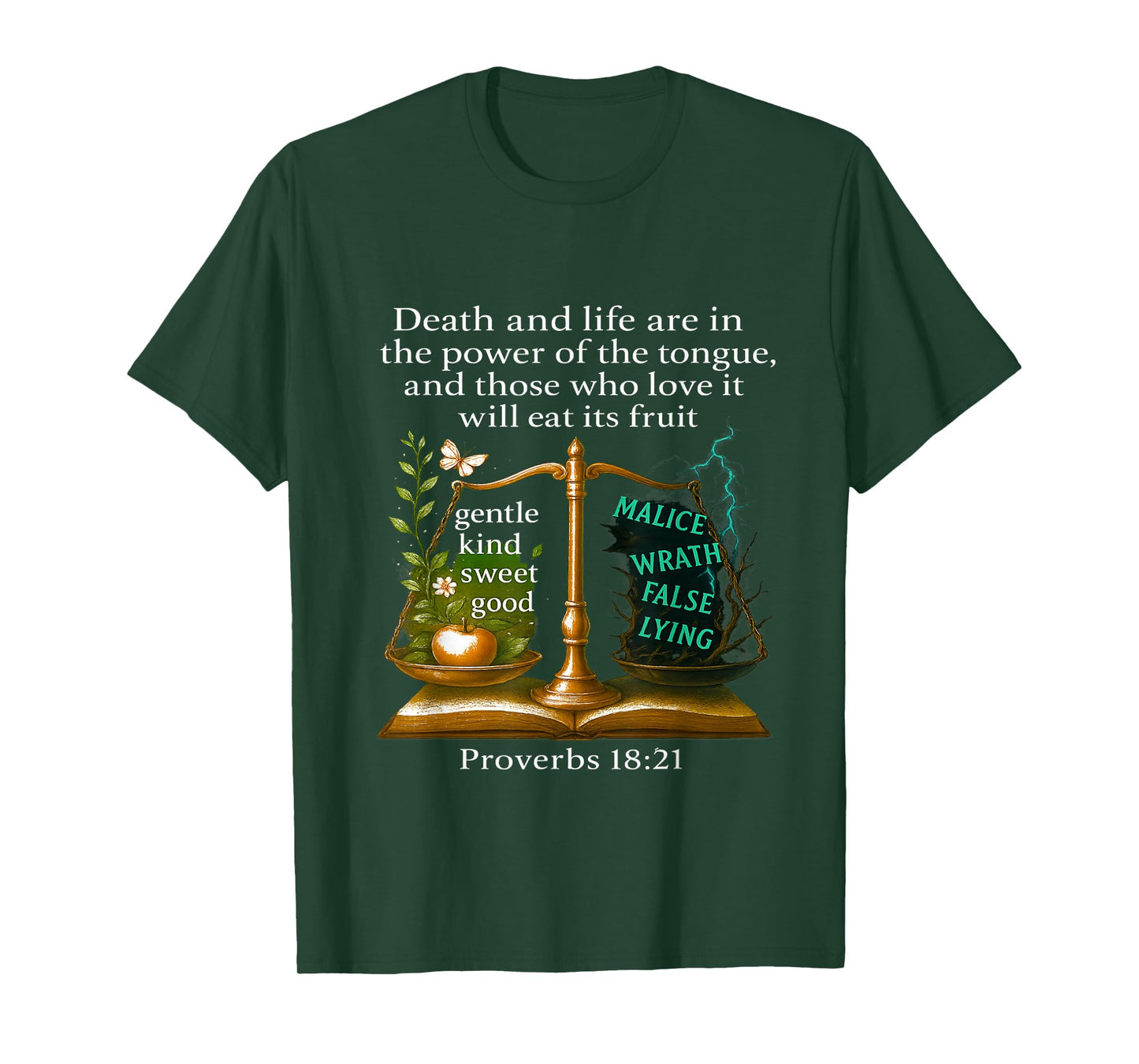 Proverbs 18:21 Bible Verse T-Shirt