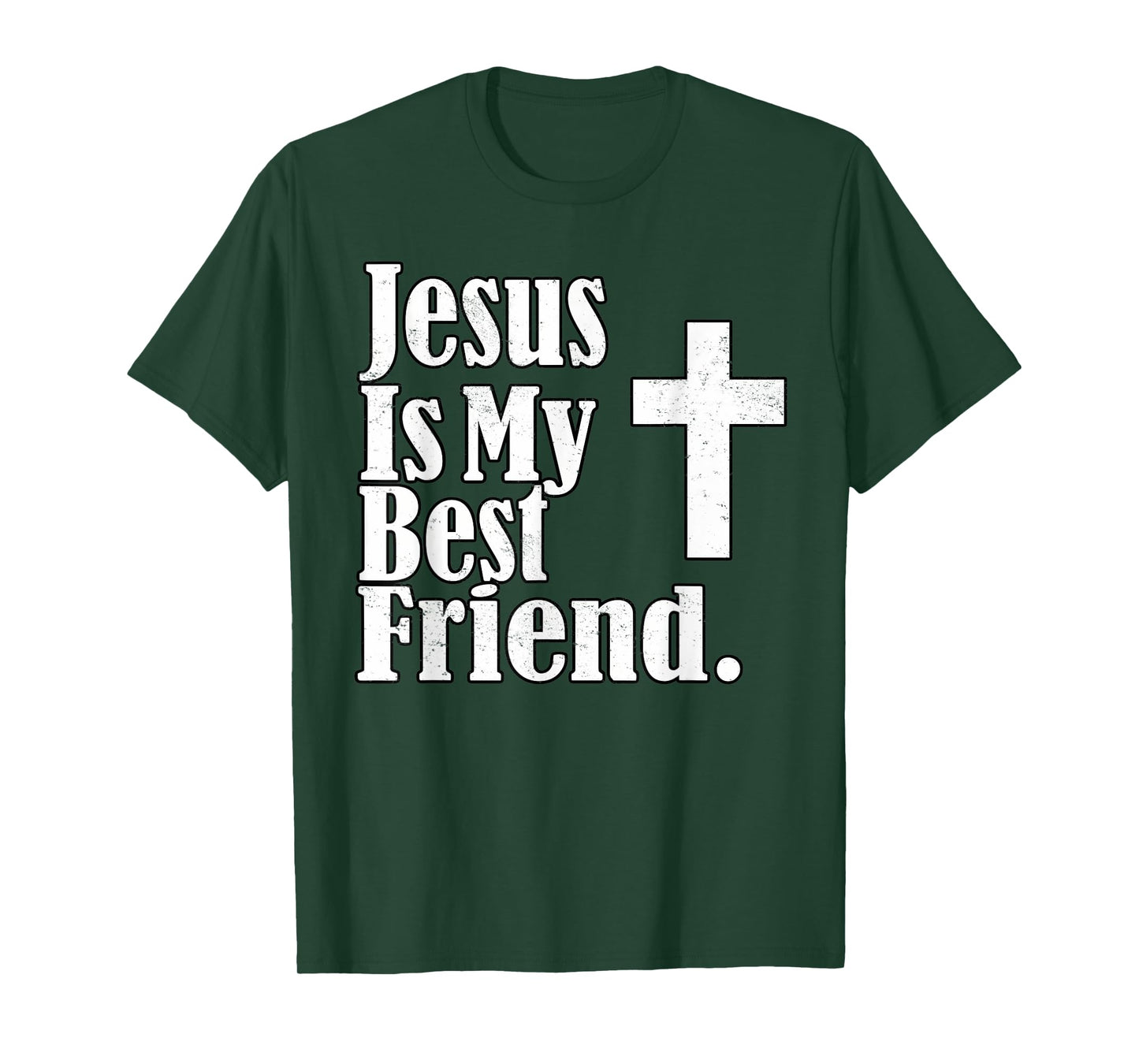 Vintage Jesus Is My Best Friend Cross Christian Faith T-Shirt