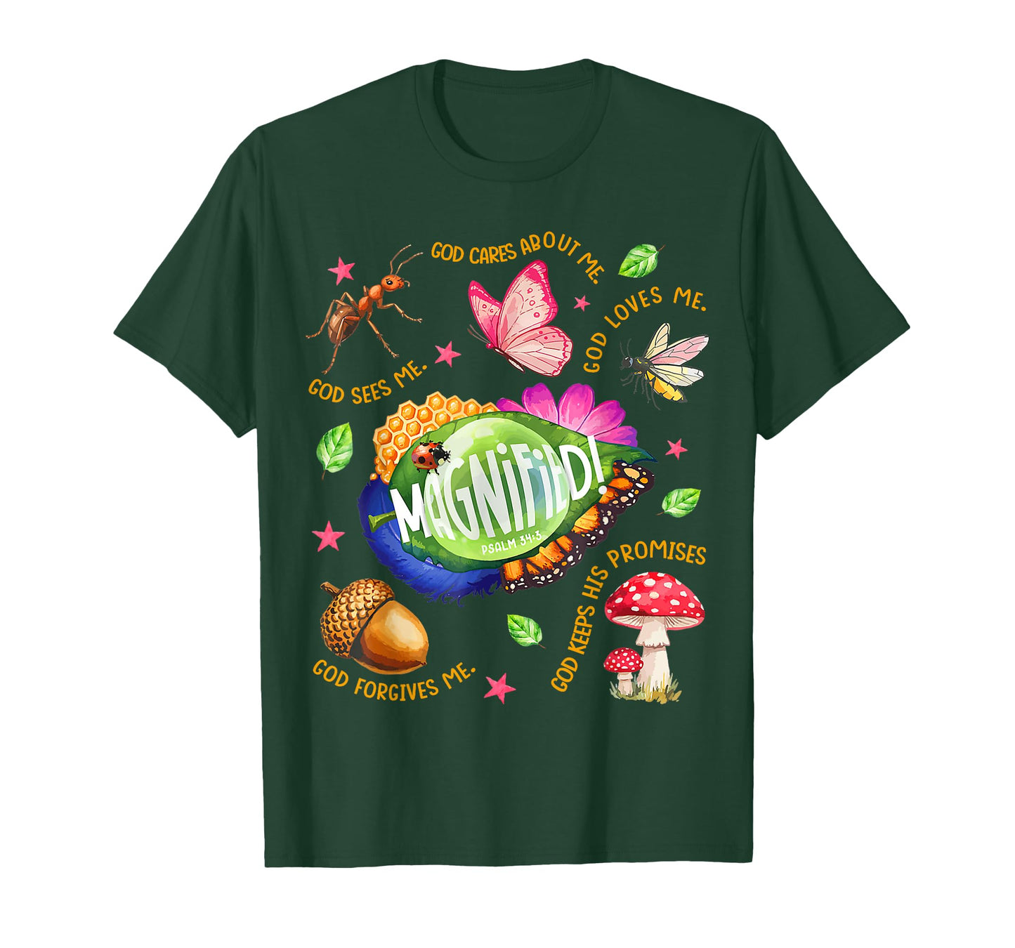 VBS 2025 Magnified Smallest Insects Adventure Psalm 34:3 T-Shirt