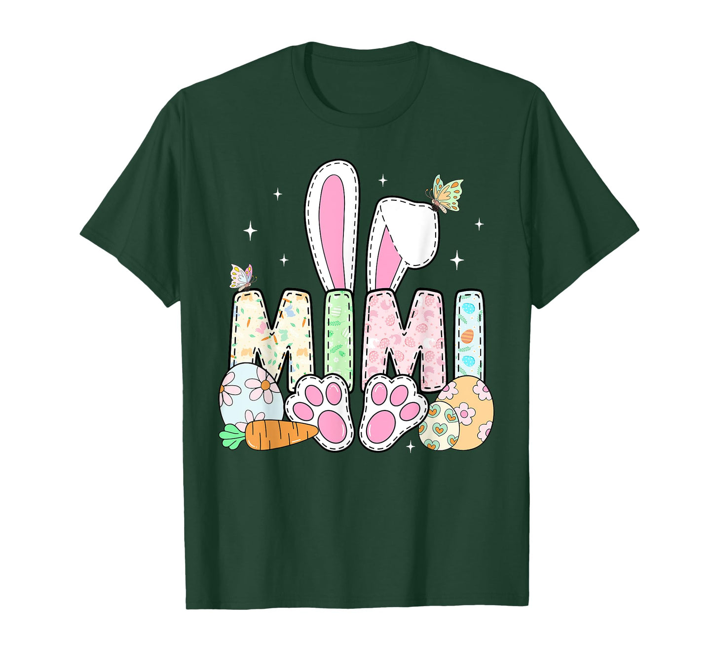 Cute Easter Bunny Mimi Family Matching Easter Day Girls Kids T-Shirt