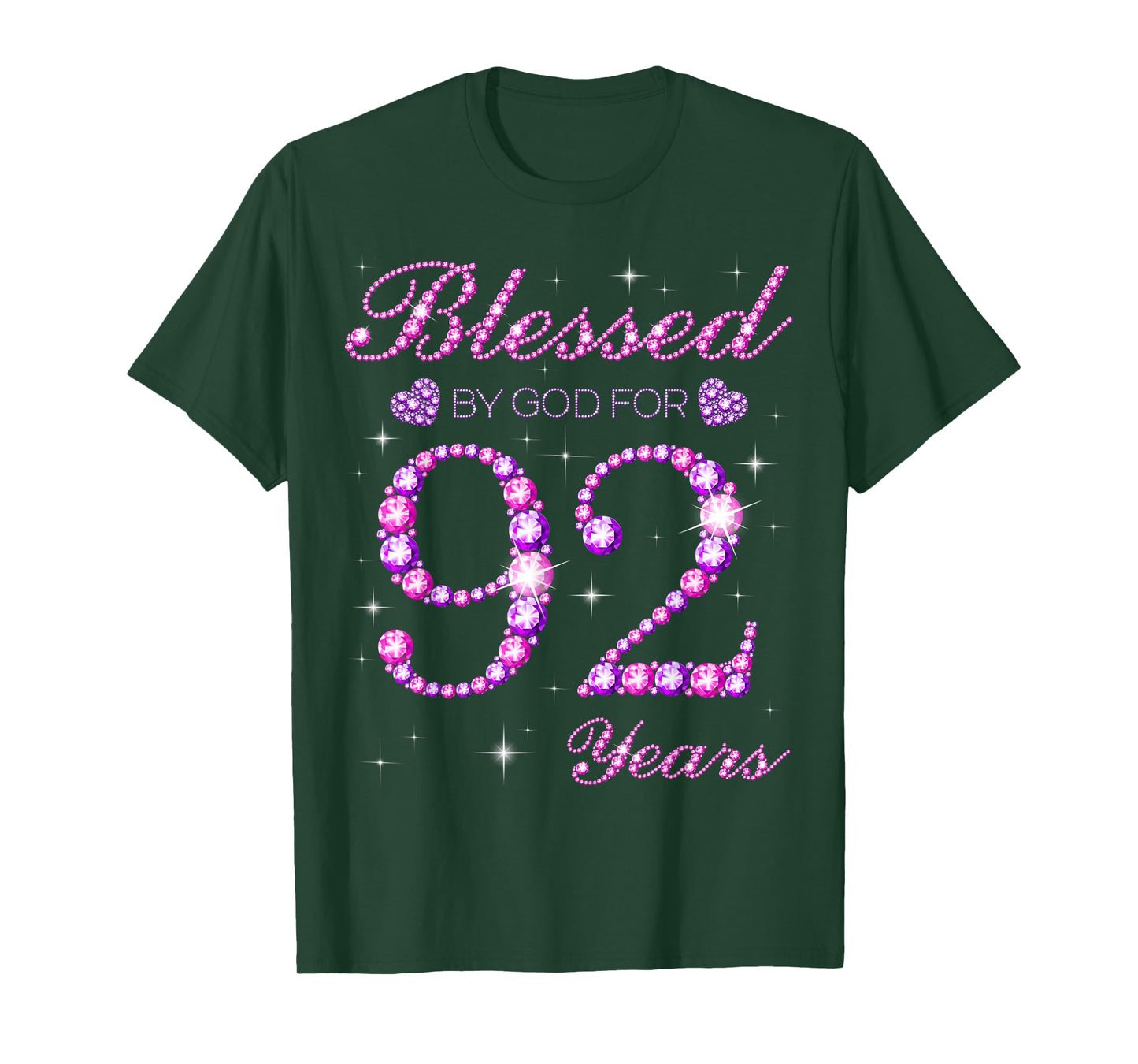 Blessed by God for 92 Years Old 92nd Birthday Party T-Shirt