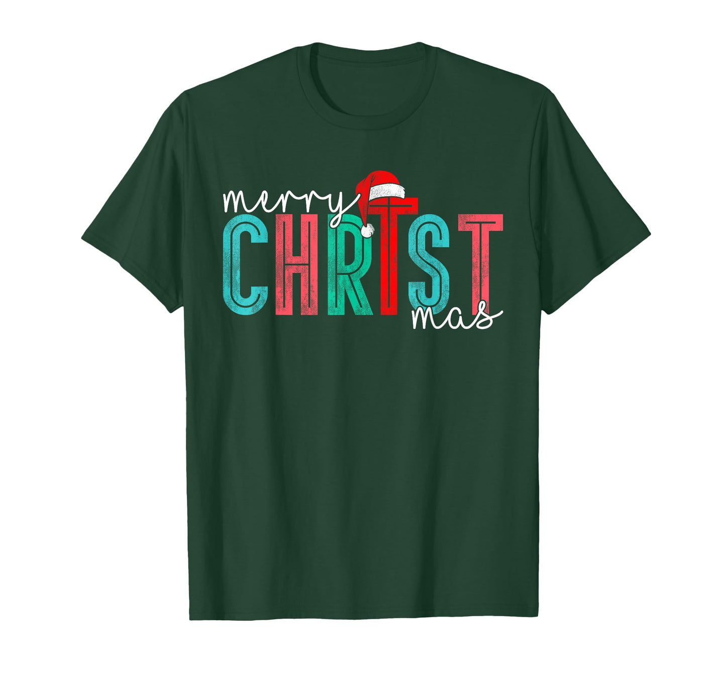 Merry Christ Mas Christian God Matching Christmas Family Tee T-Shirt